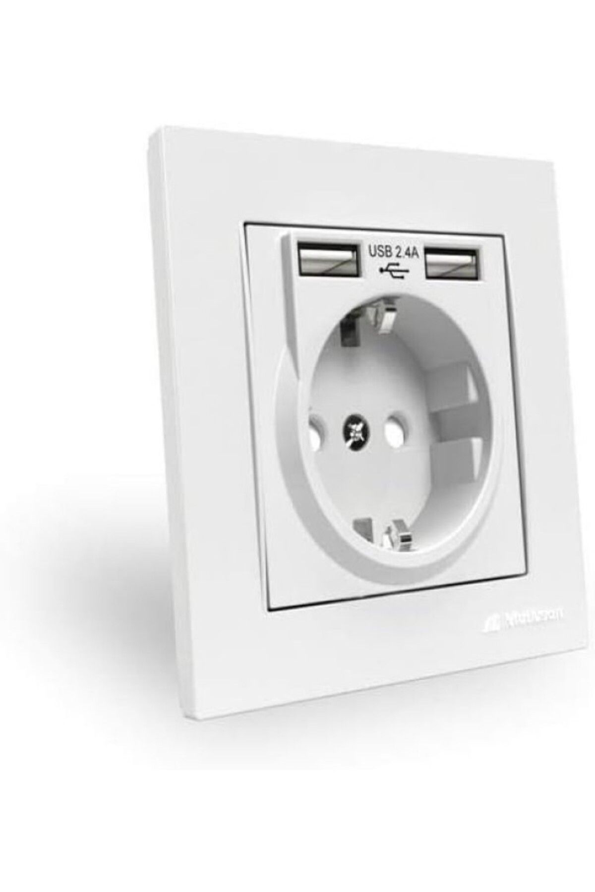 ShopZum Mutlusan Çift Usb&Apos;Li Topraklı Priz (2.4A Hızlı Şarj+Çocuk Koruma)