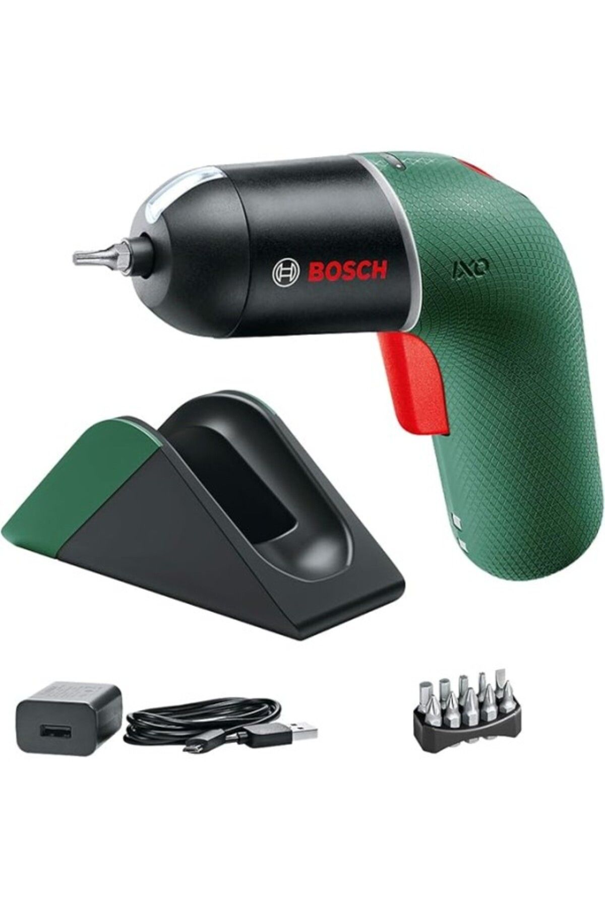 ShopZum Bosch Home And Garden Akülü Vidalama Makinesi Ixo Seti Ve Şarj Istasyonu (6. Nesil, Yeşil, Tetikten