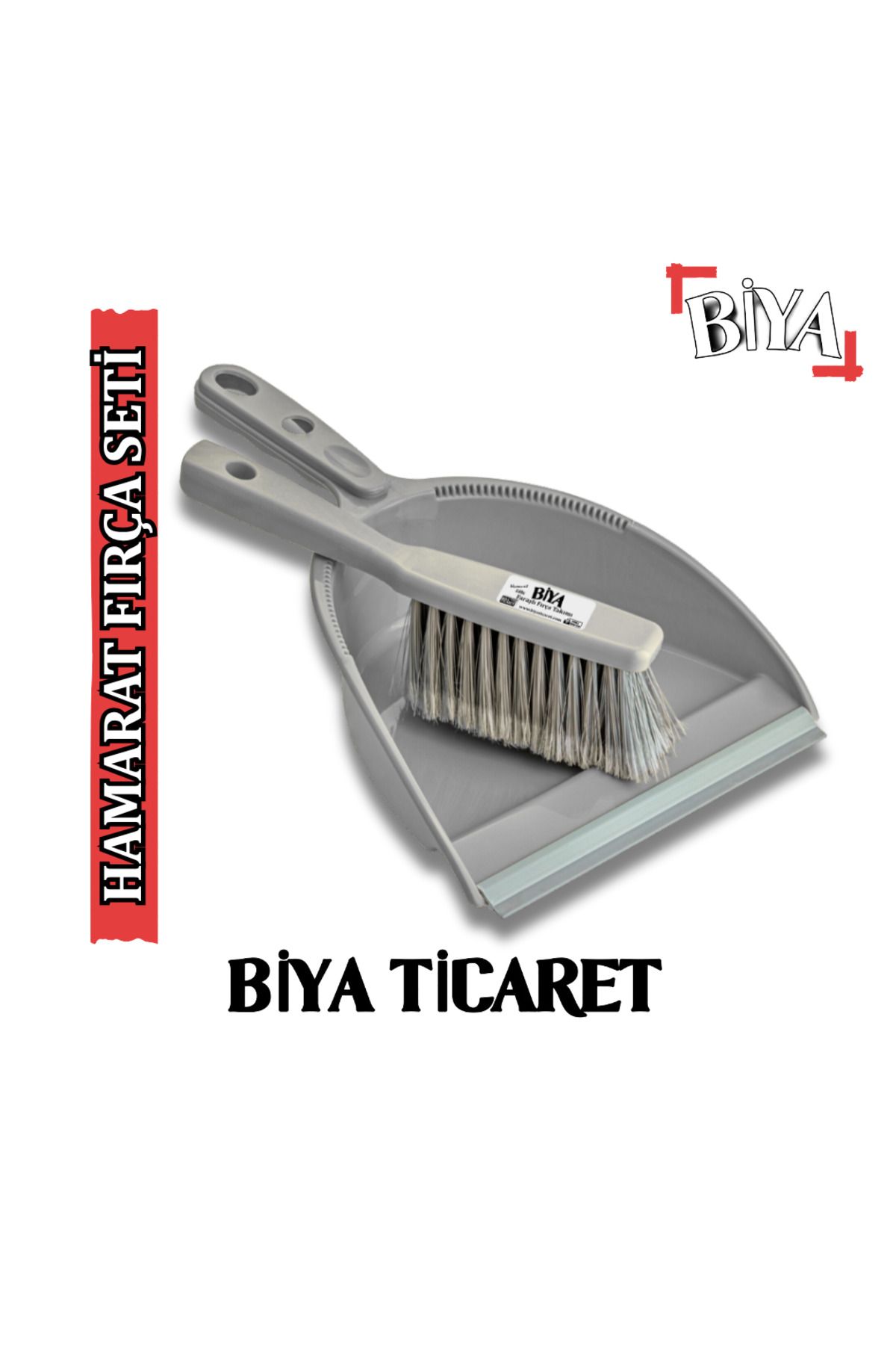 BİYA Hamarat Fırça Takımı - Faraş ve Fırça Seti Gri