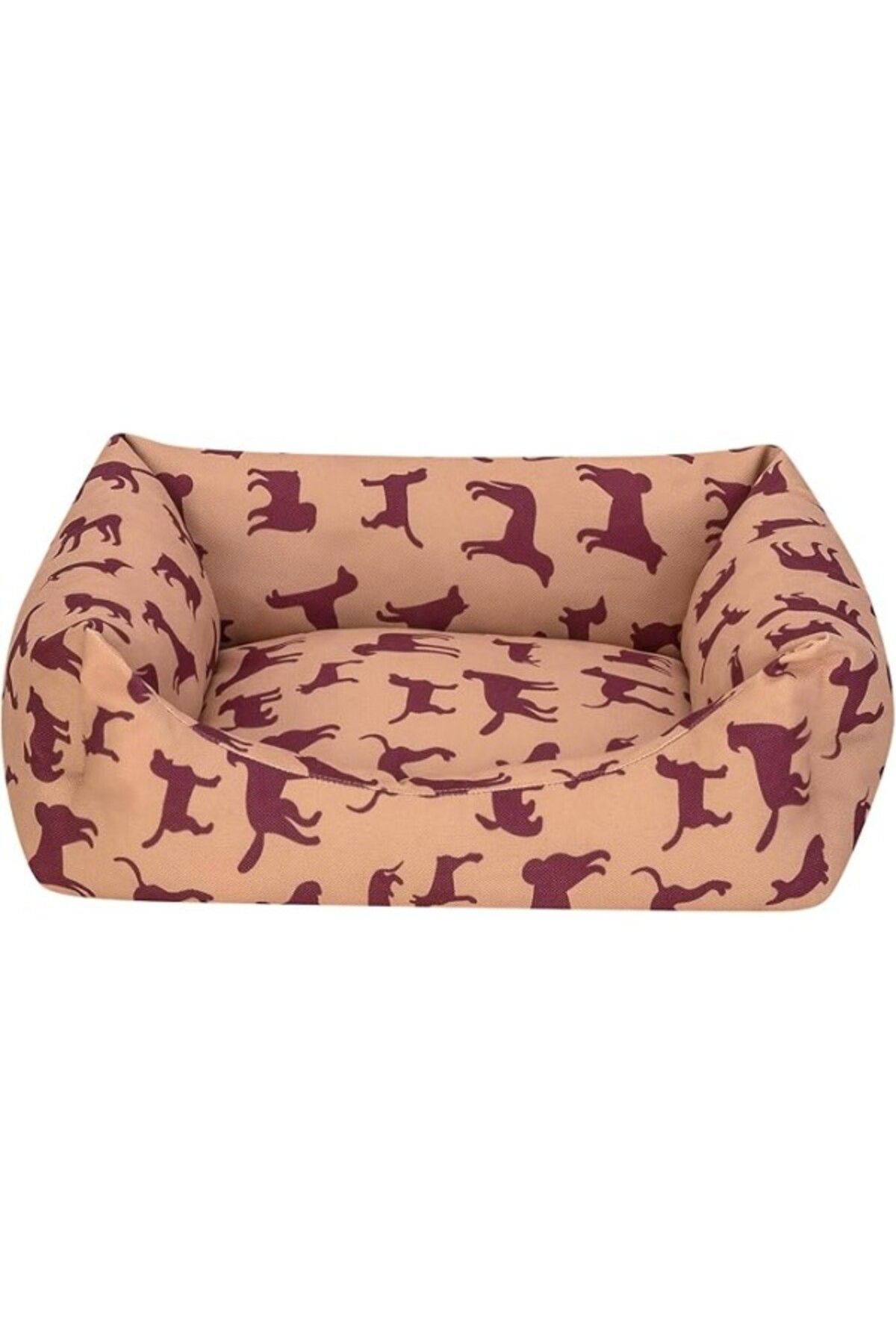 ShopZum Pet Comfort Uniform Bej-bordo Ve Köpek Yatağı S 40x50cm