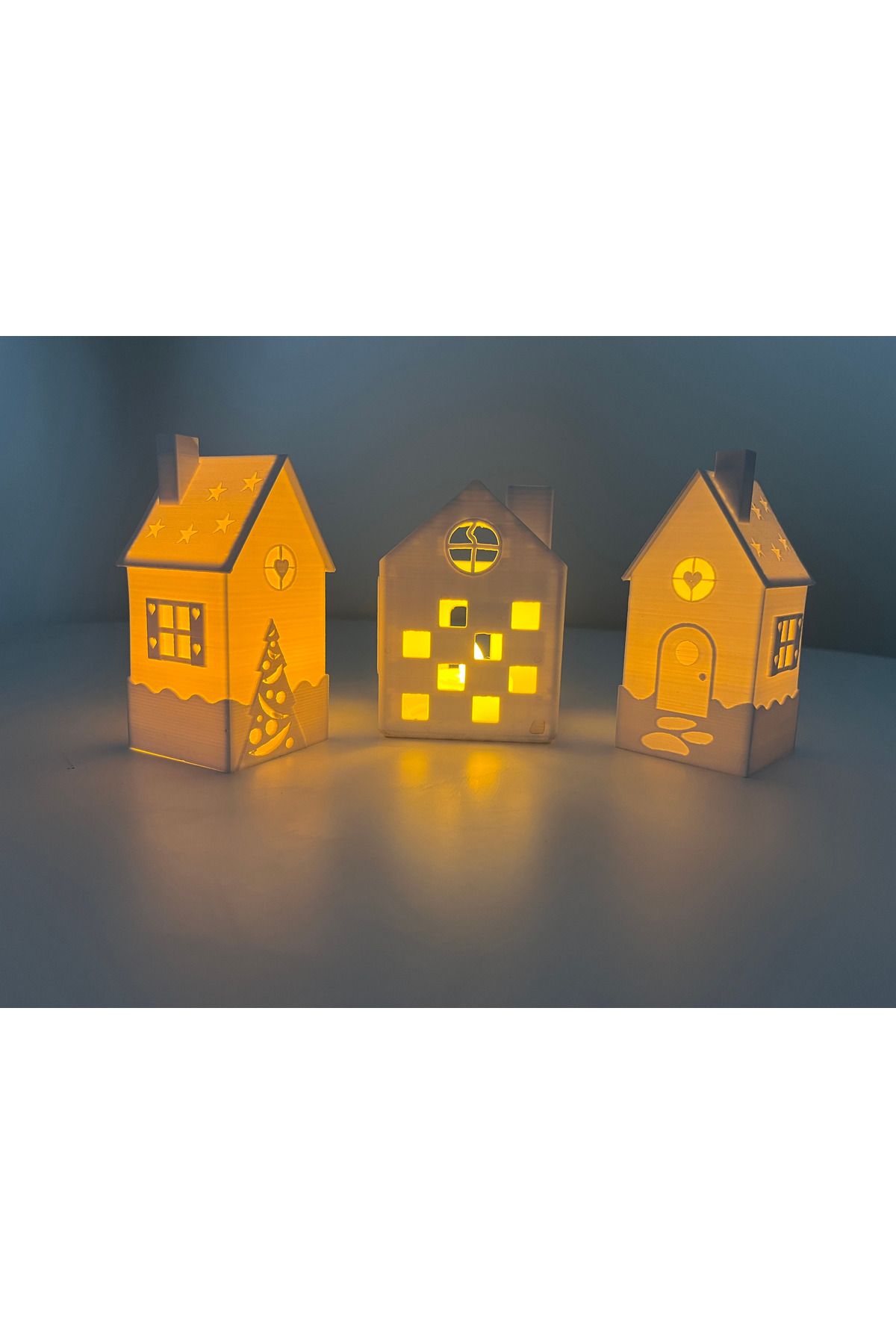 3D DEKORATİF MUMLUK EVLER / SUNUM / ÇAY SAATİ