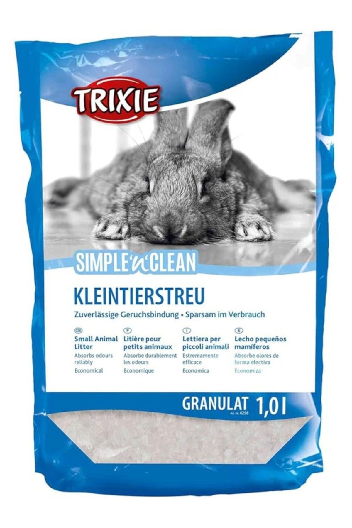 ShopZum Trixie Simple-N-Clean Silikat Küçük Hayvan Kumu, 1 Litre, 400 G (Tekli Paket)