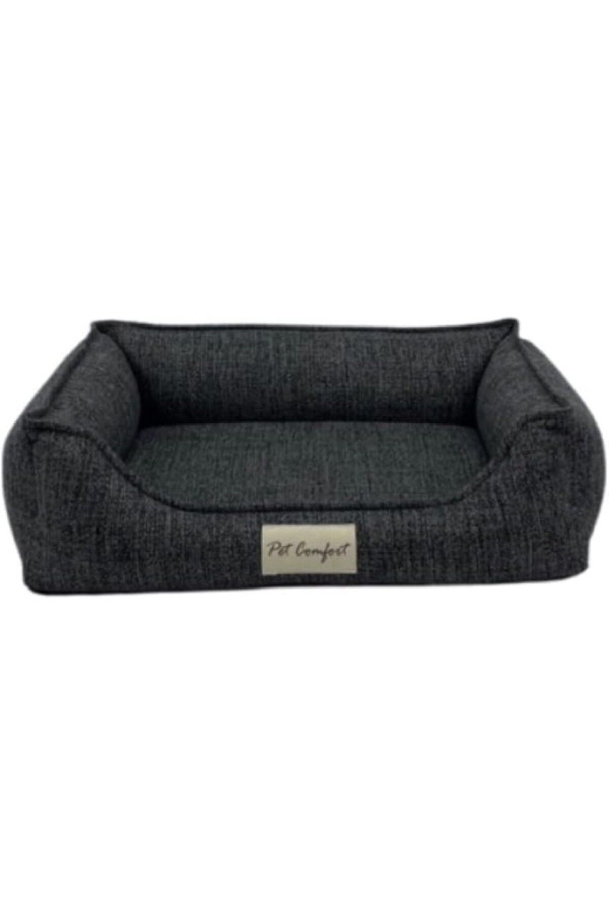 ShopZum Pet Comfort Varius Koyu Gri Ve Köpek Yatağı S 45x55cm