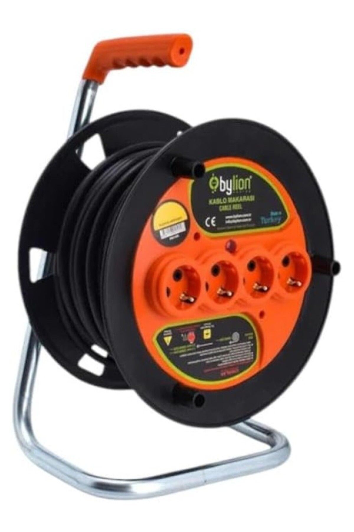 ShopZum 20 Metre Makaralı Uzatma Kablosu 3X2.5Mm Ttr – 4 Prizli, Ip20, Güç Göstergeli, Dayanıklı Dış Mekan