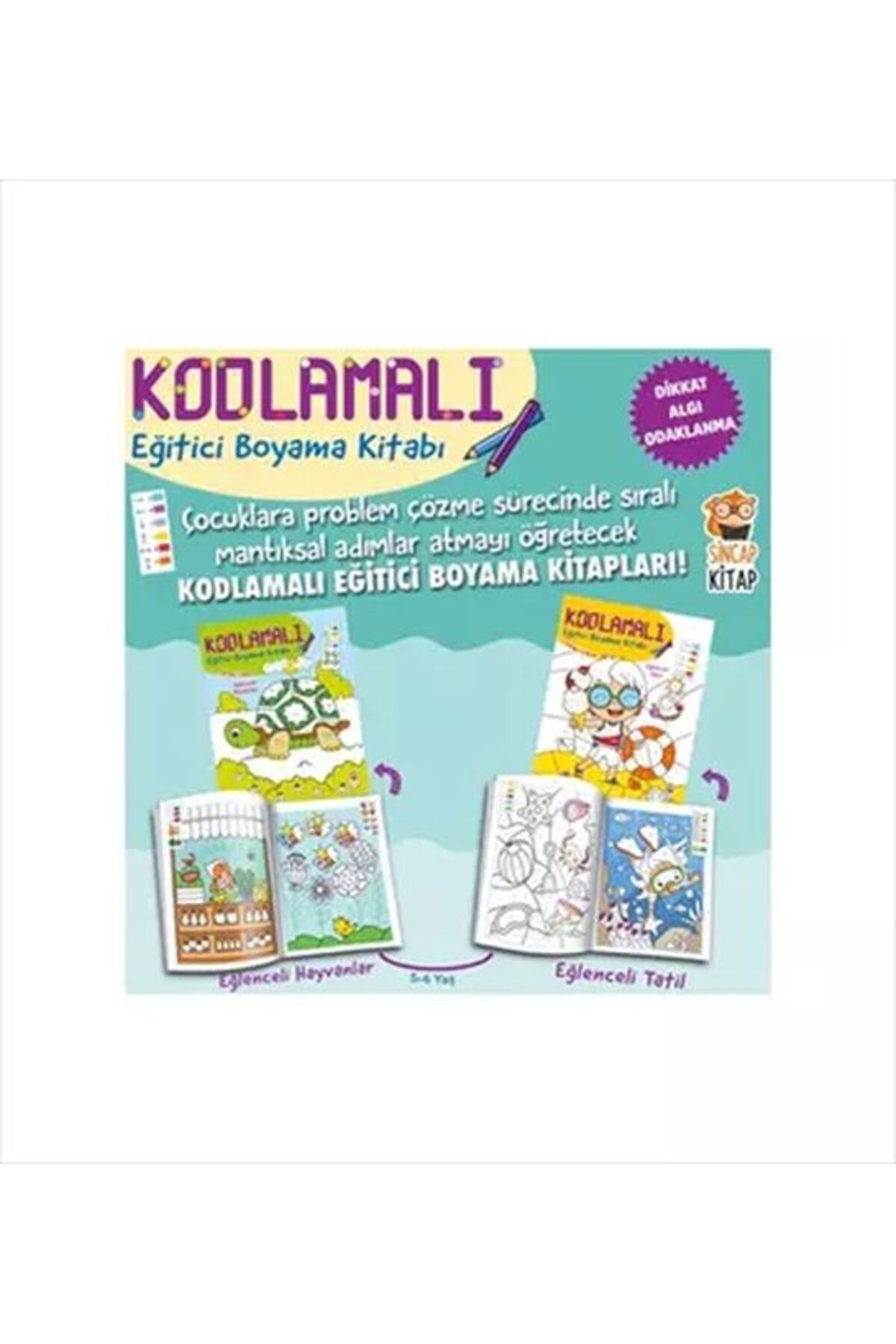 Genç Timaş Kodlamalı Eğitici Boyama Kitabı 5-6 Yaş (2 Kitap Takım)