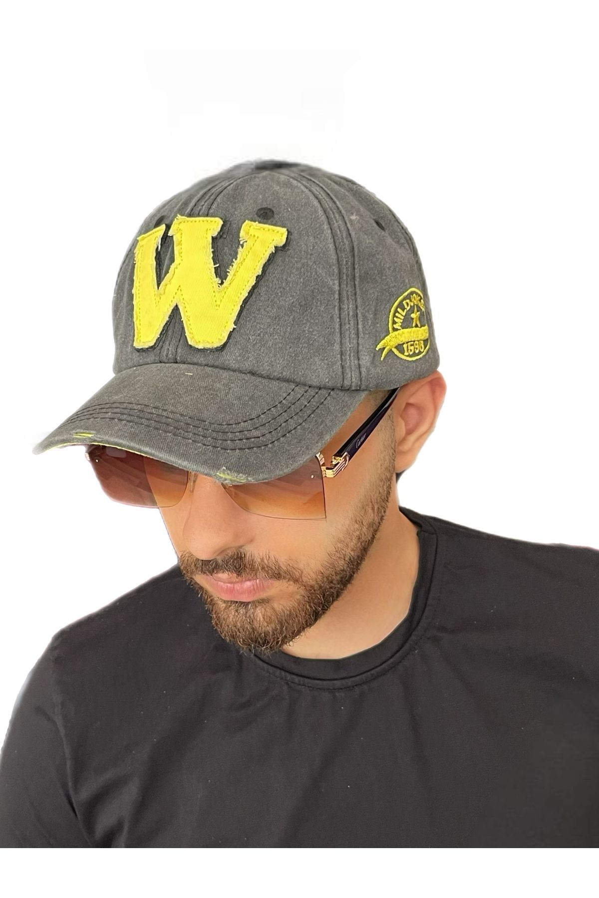 ZERAMİNE Eskitme Şapka Unisex W Model Şapka