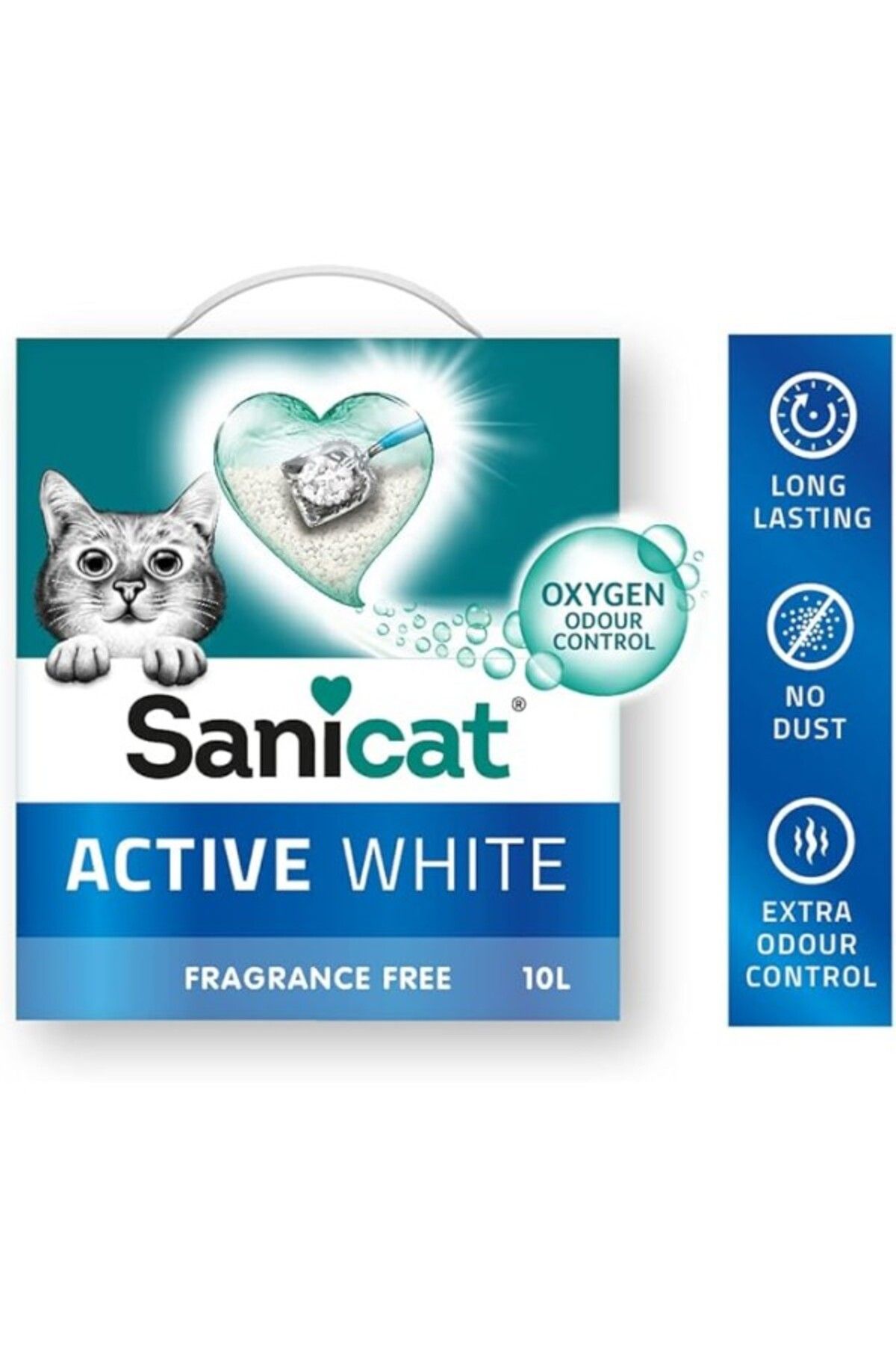 ShopZum Sanicat Active White Topaklanan Kedi Kumu (Kokusuz) 10L