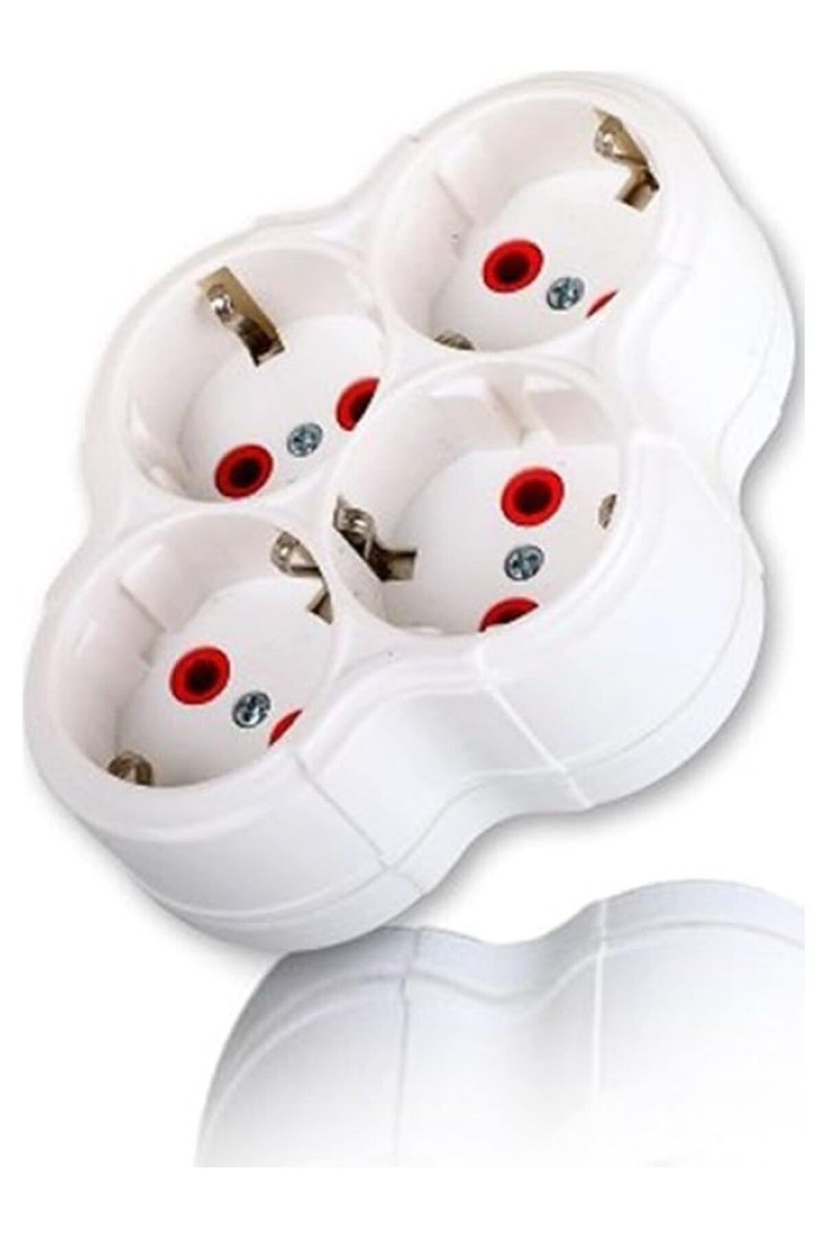 ShopZum Mobee Fetih 101-04 4 Lü Topraklı Golyat Grup Fiş-Priz (Papatya Model) 1410