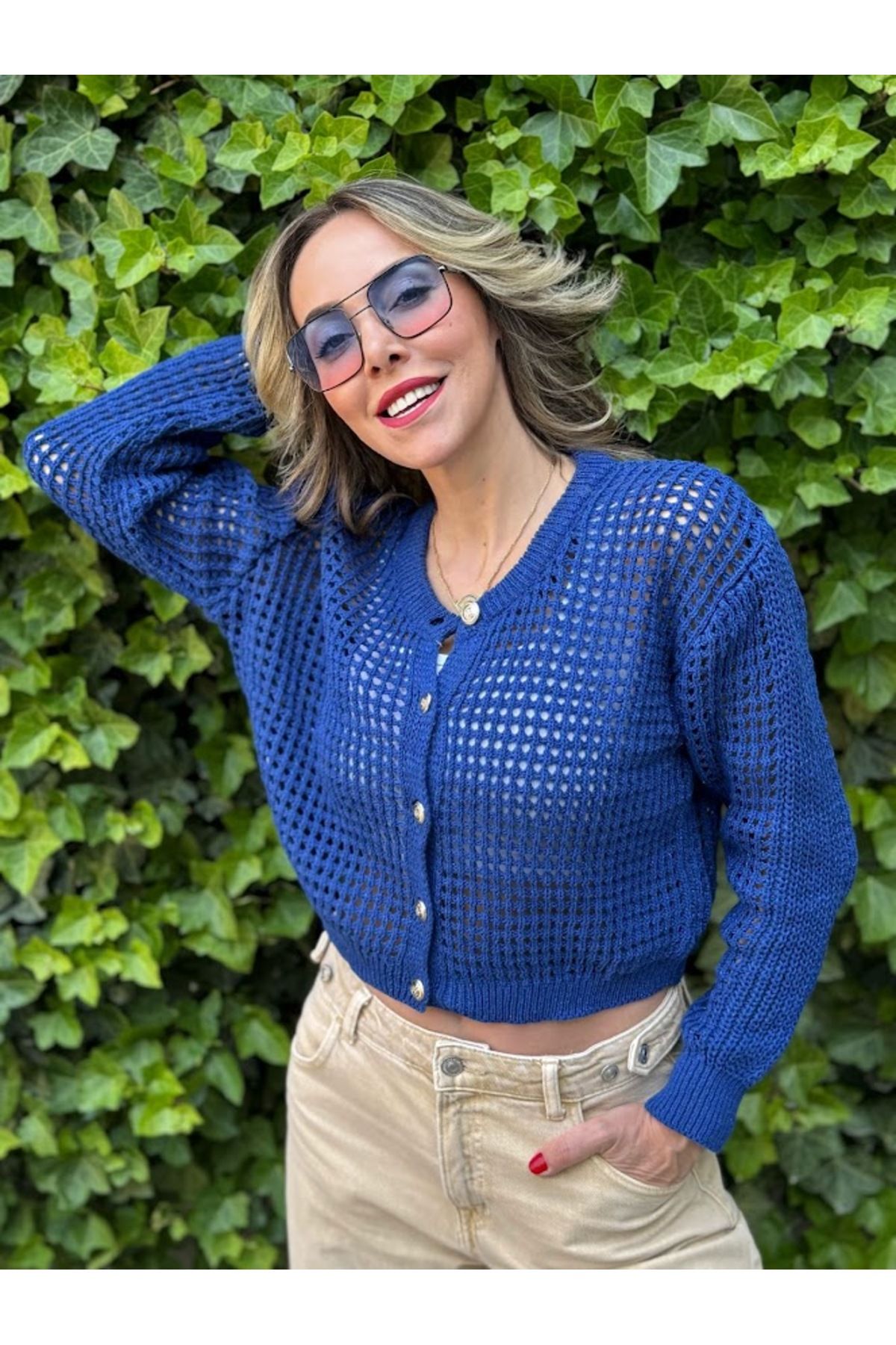 boutich KADIN GÜMÜŞ DÜĞMELİ SİMLİ FİLE HIRKA
