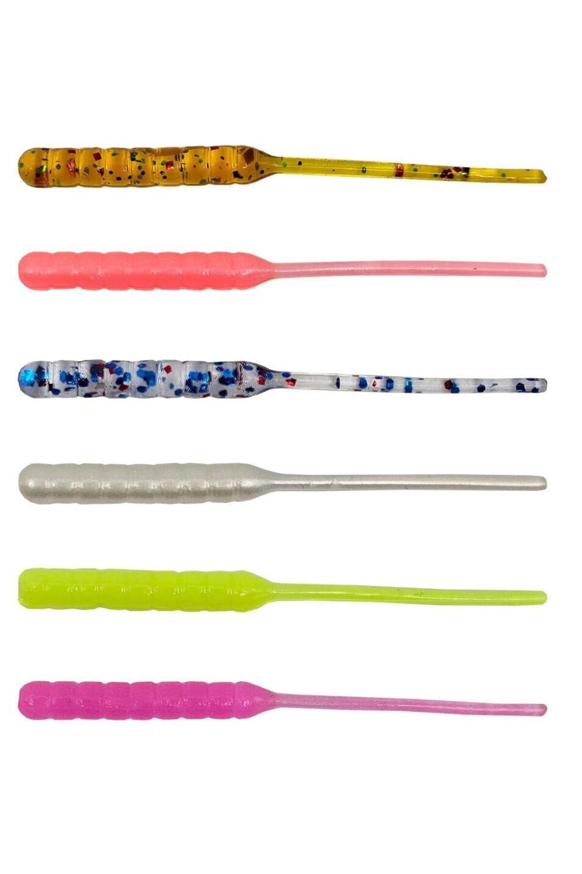 Kendo Arrow Worm Lrf Silikonu 5,5cm 12 Adet-Fluorescent Yellow