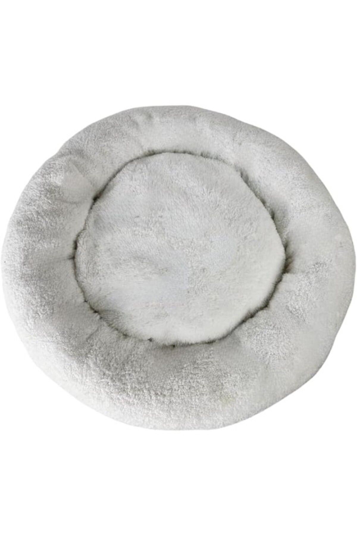 ShopZum Köpek Yatağı Peluş Kumaş Minderli Konforlu Oyun Uyku Alanı Yatağı 50x50 (BEYAZ)