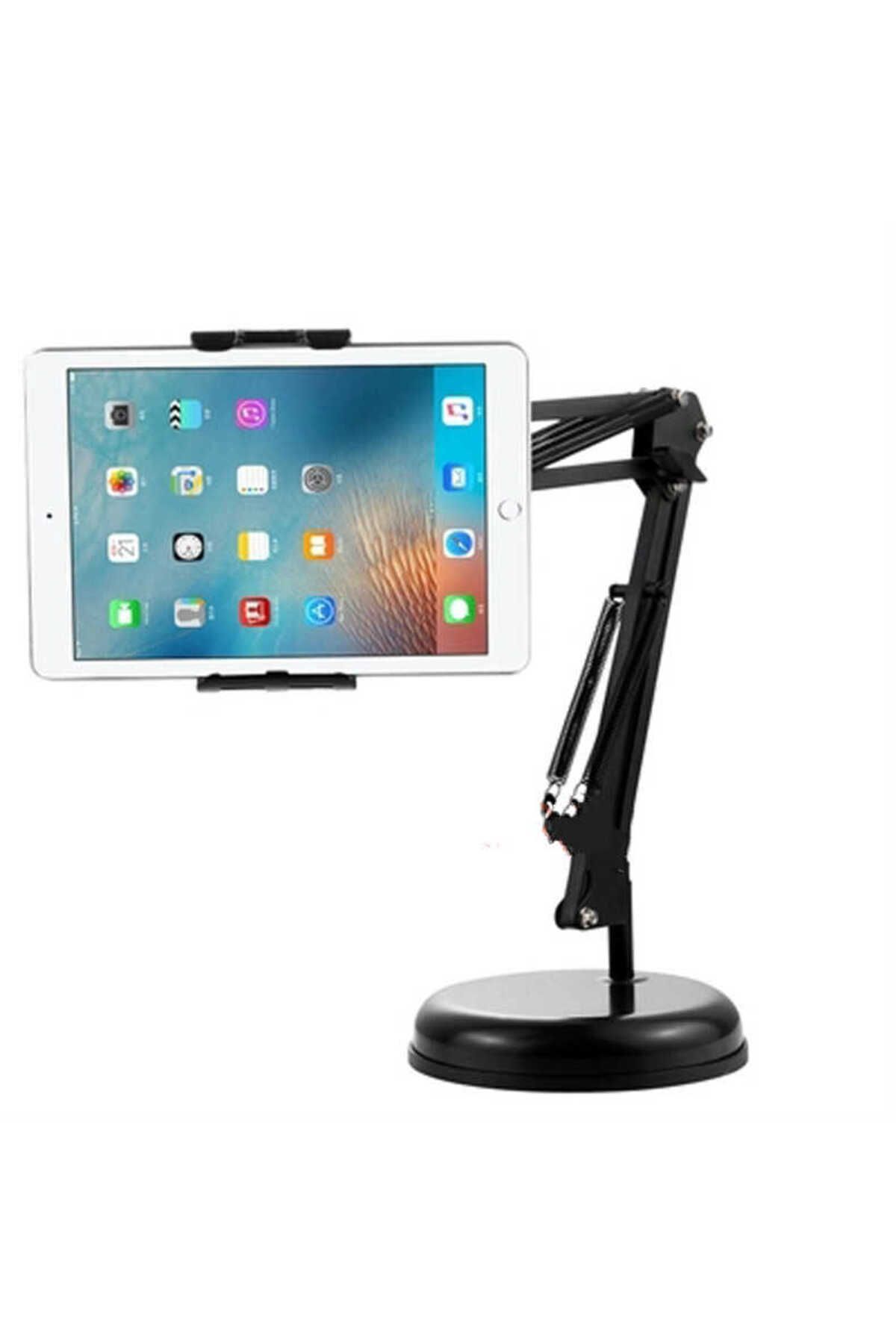 Canpay Çalışma Masası Ofis Ev Masa Üstü Tablet ve Telefon Tutucu 56cm Çift Hareketli Ayarlanır Uzun Kol