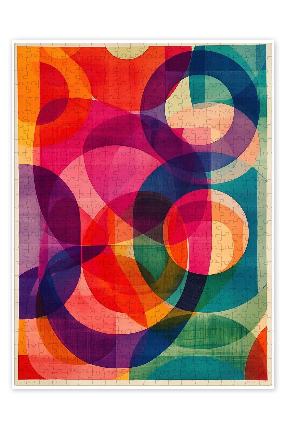 Jeronkarji Neo Soyutlamanın Ruhu 500 Parça Puzzle Yapboz Bohem Soyut Sanat Temalı