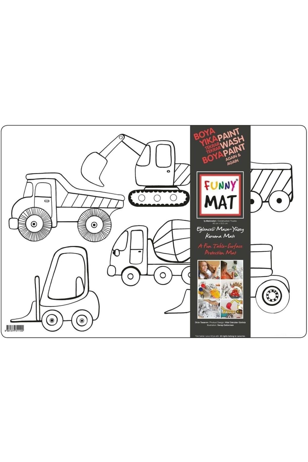 yenibagshop Çocuk Funny Mat - İş Makineleri