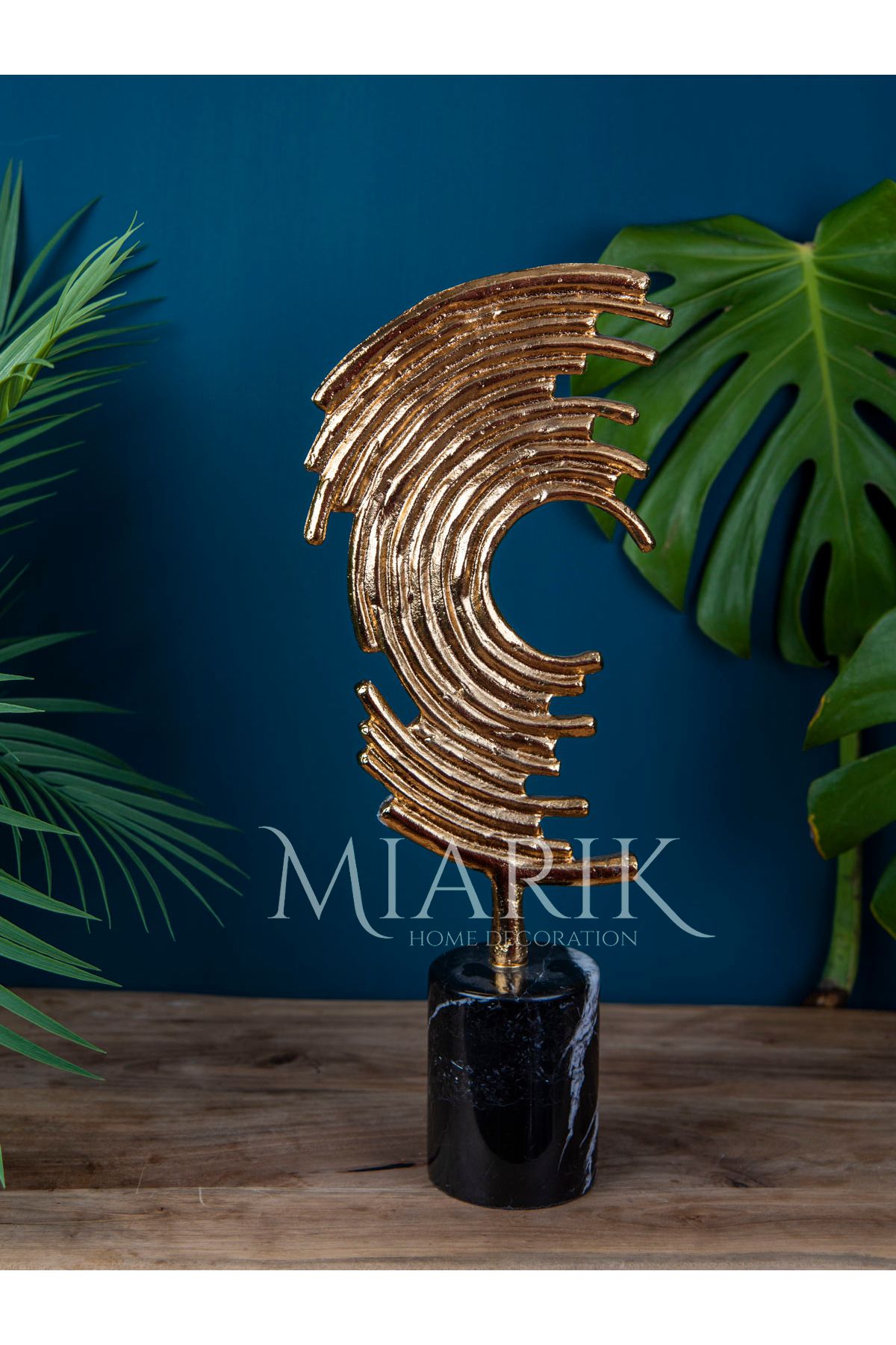 MIARIK DESIGN & DEKORASYON Dekoratif Mermer Kaideli Tek Yarım Ikon Obje Aksesuar