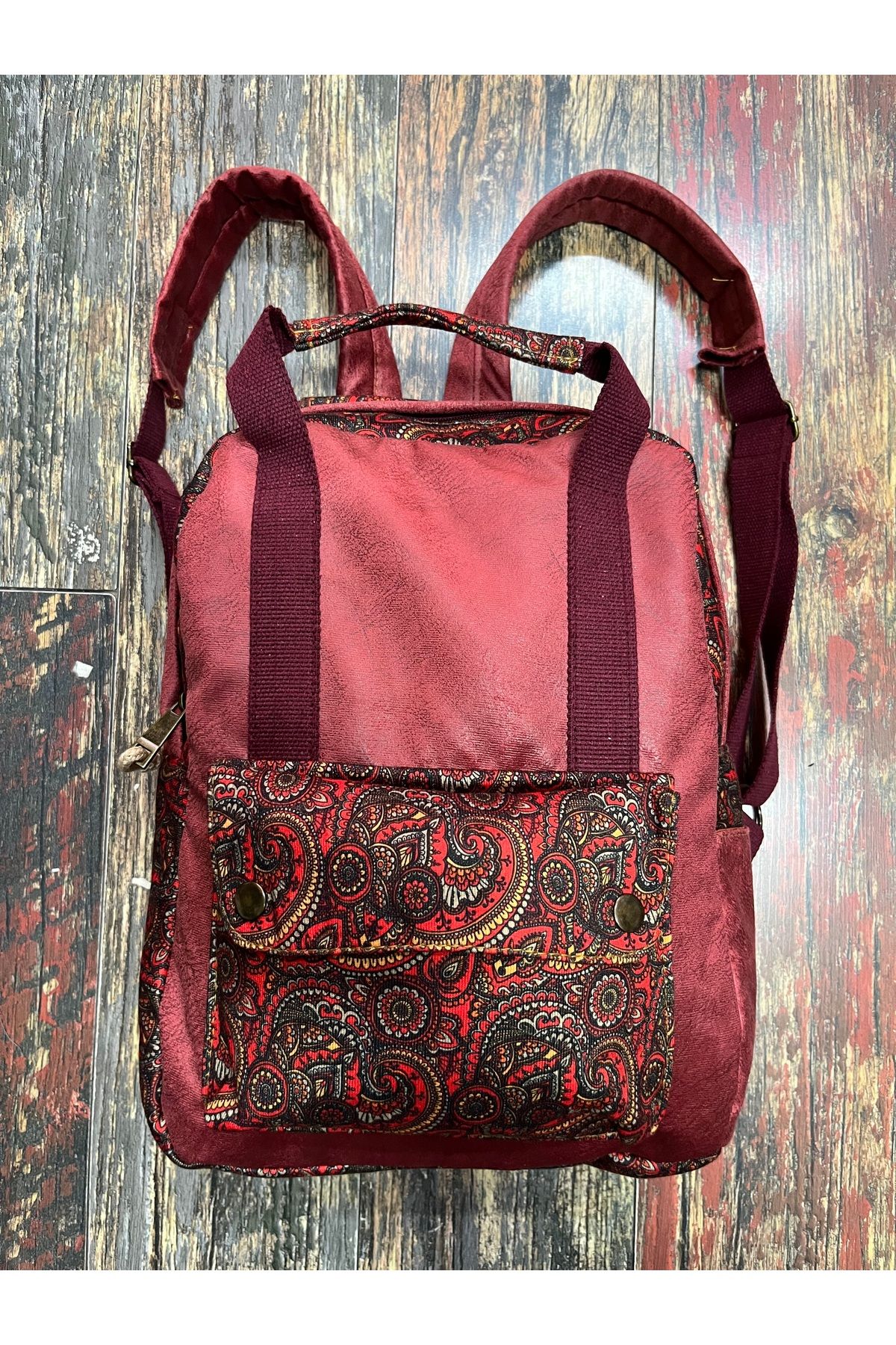 Street Bag Etnik Otantik Su Geçirmez Laptop Bölmeli Taşıma Kollu Sırt Çantası