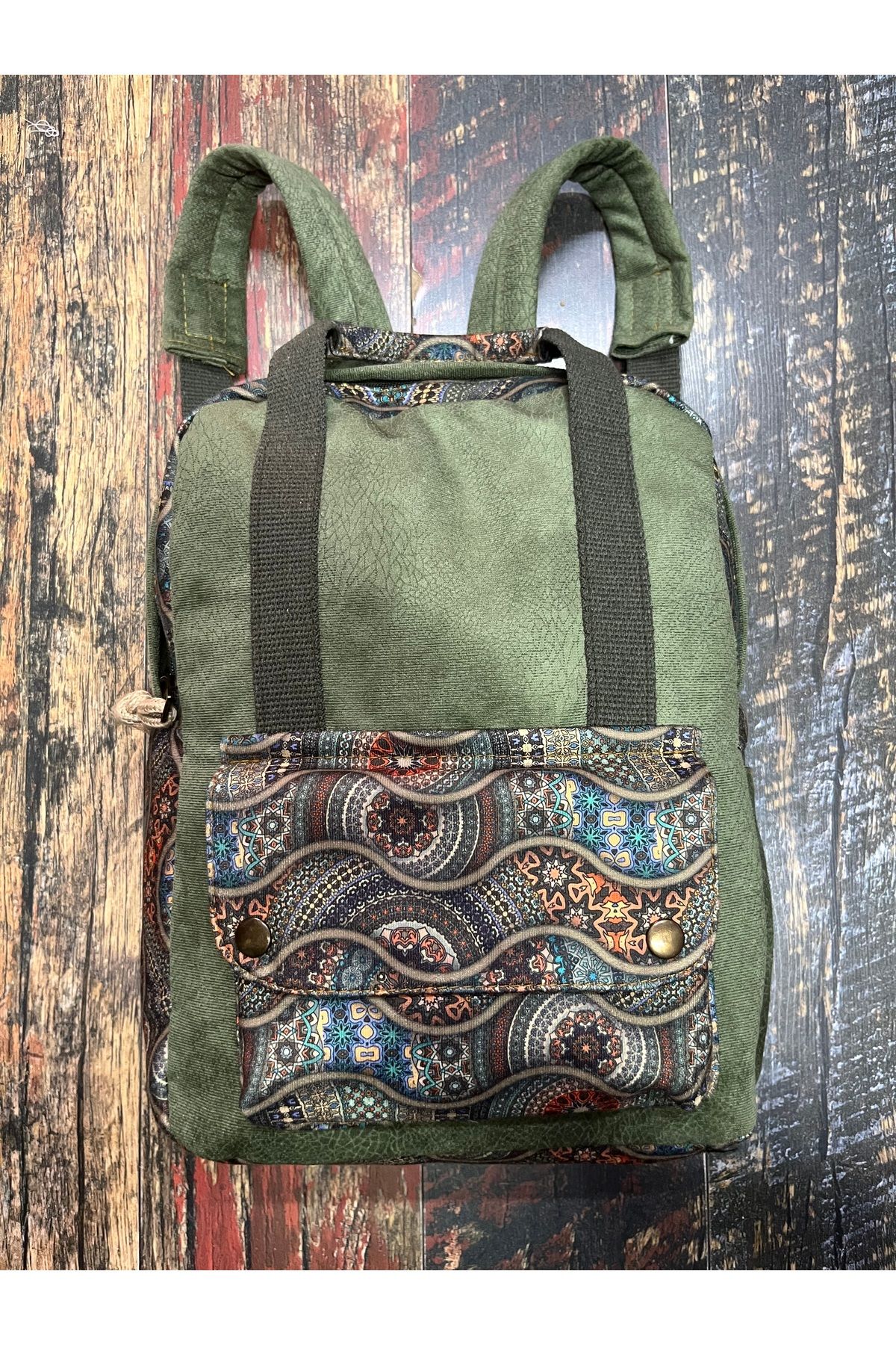 Street Bag Etnik Otantik Su Geçirmez Laptop Bölmeli Taşıma Kollu Sırt Çantası