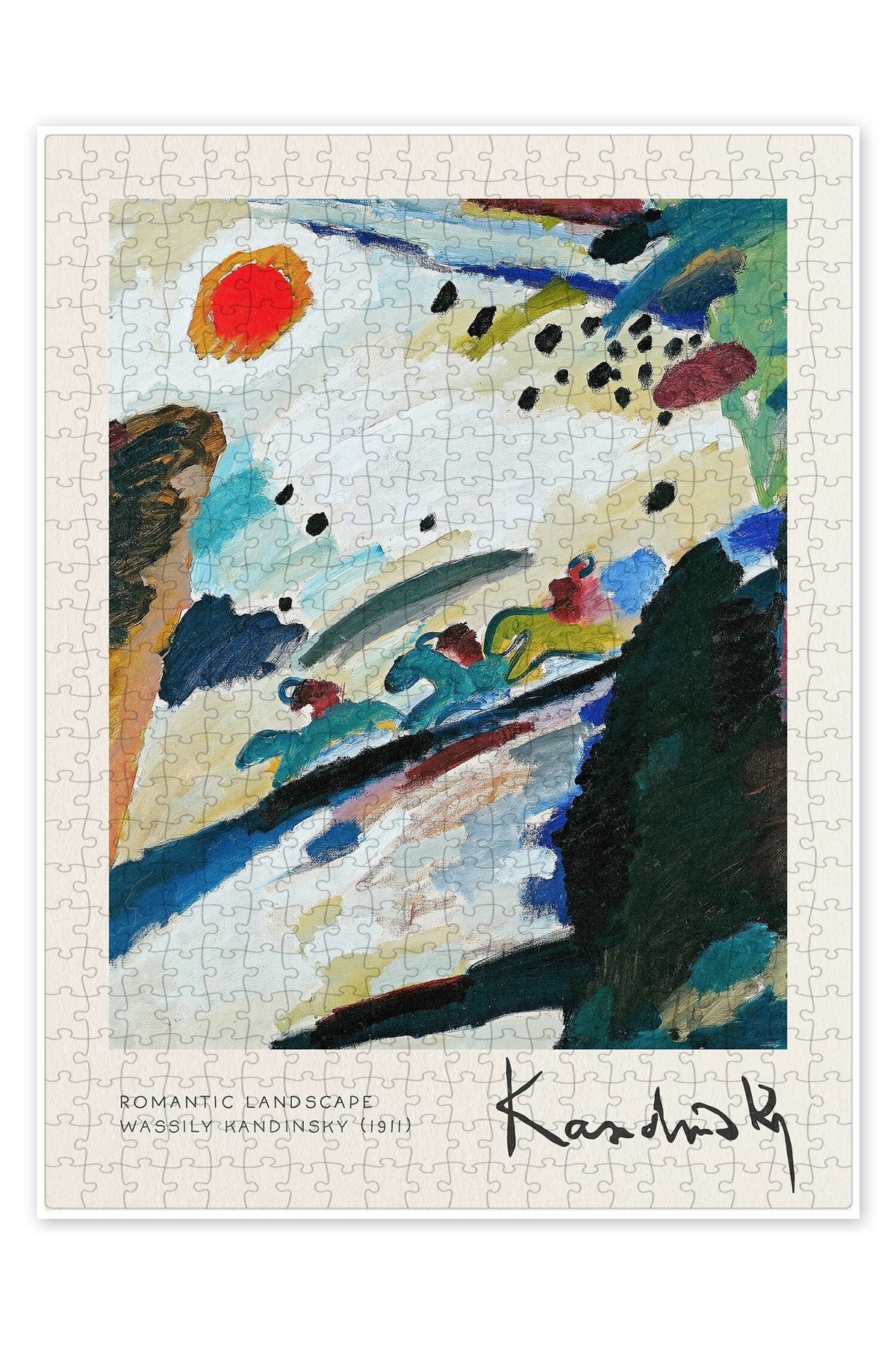 Jeronkarji Romantik Manzara 500 Parça Puzzle Yapboz Bohem Soyut Sanat Temalı