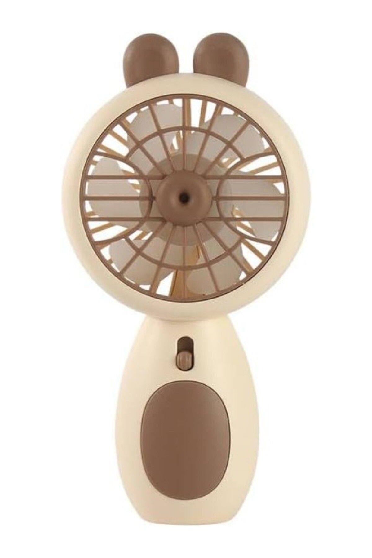 ShopZum Senon Zb093 Işıklı Mini Vantilatör Portatif Soğutucu Fan El Fanı (Kahve)