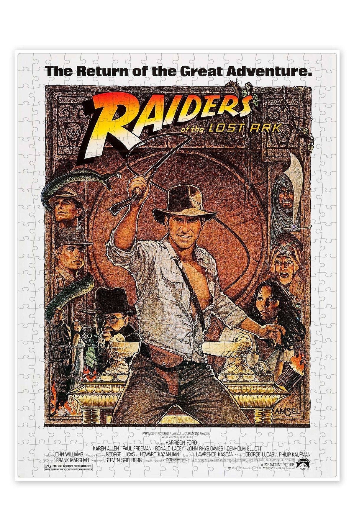 Jeronkarji Indiana Jones - Kayıp Arkın Akıncıları 500 Parça Puzzle Yapboz Klasik Film Temalı