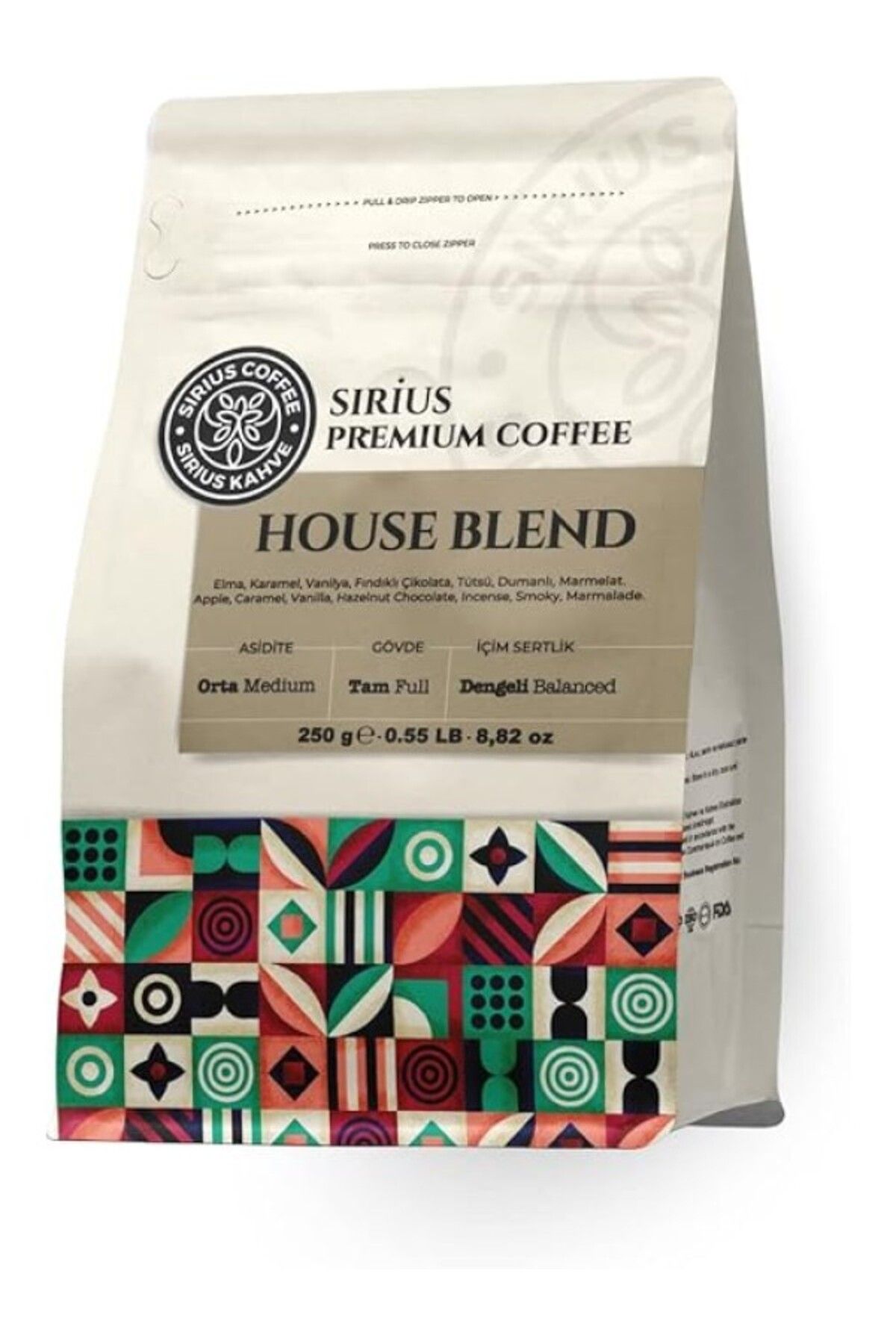 ShopZum Sirius Premium Filtre Kahve House Blend 250 Gr