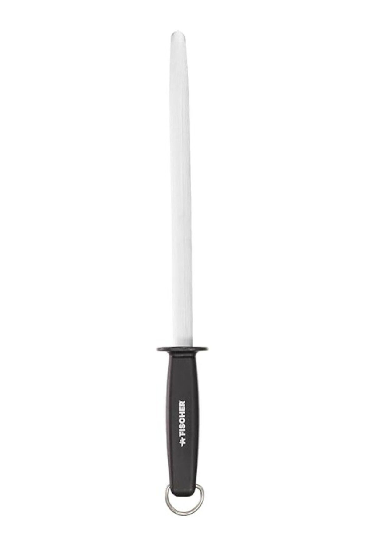 ShopZum Fischer Masat Çelik Oval 30 Cm, Siyah Plastik Saplı