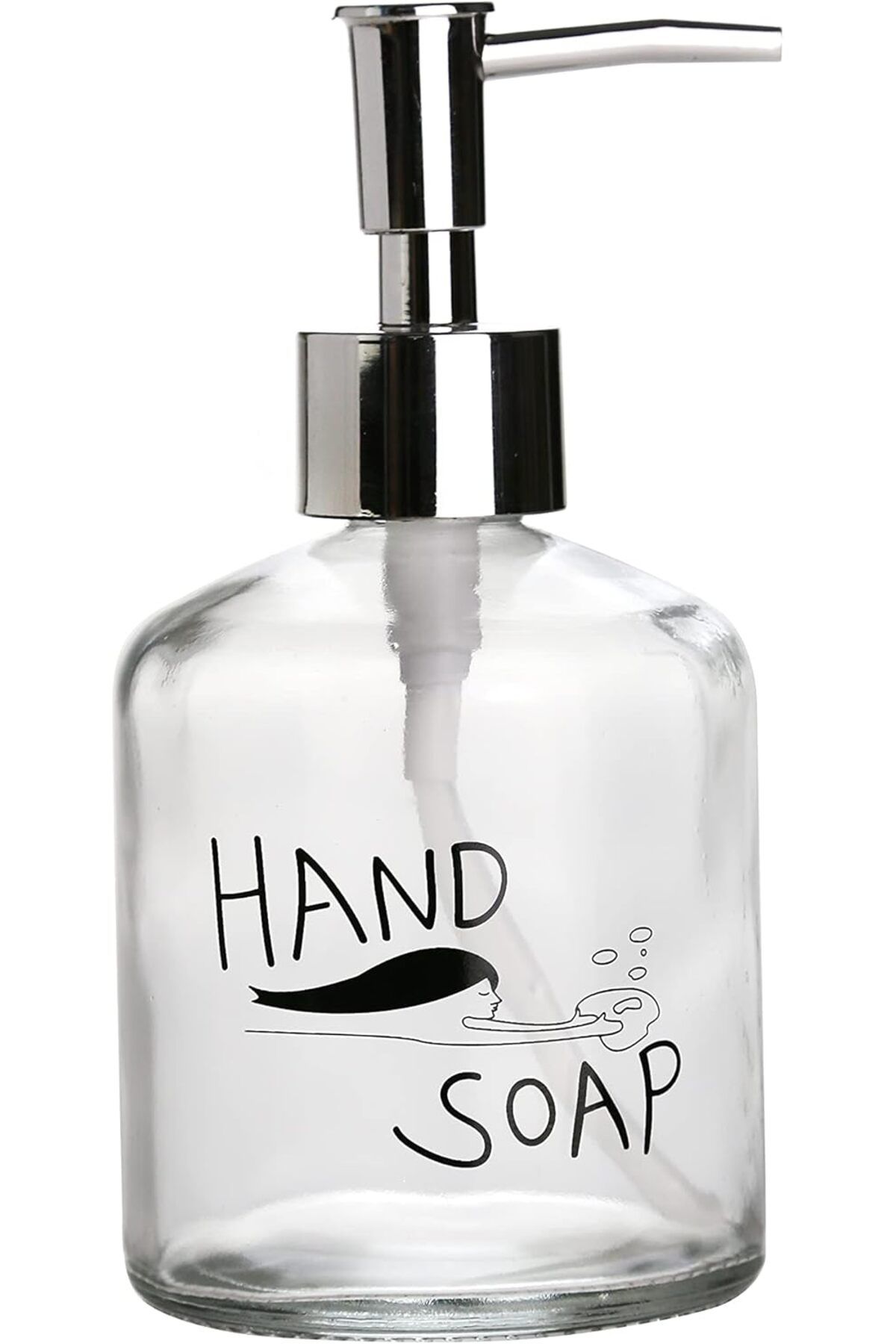 yenibagshop Sıvı Sabunluk,El Sabunu Yazılı 300ml 7,6x15,5cm