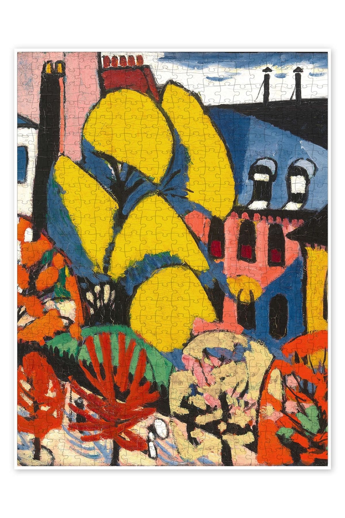 Jeronkarji Ağaçlar 500 Parça Puzzle Yapboz Bohem Soyut Sanat Temalı