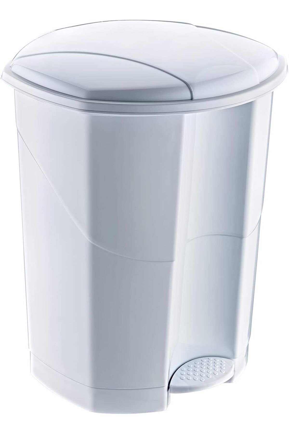 yenibagshop Pedallı Çöp Kovası 11 LT METALİK GRİ