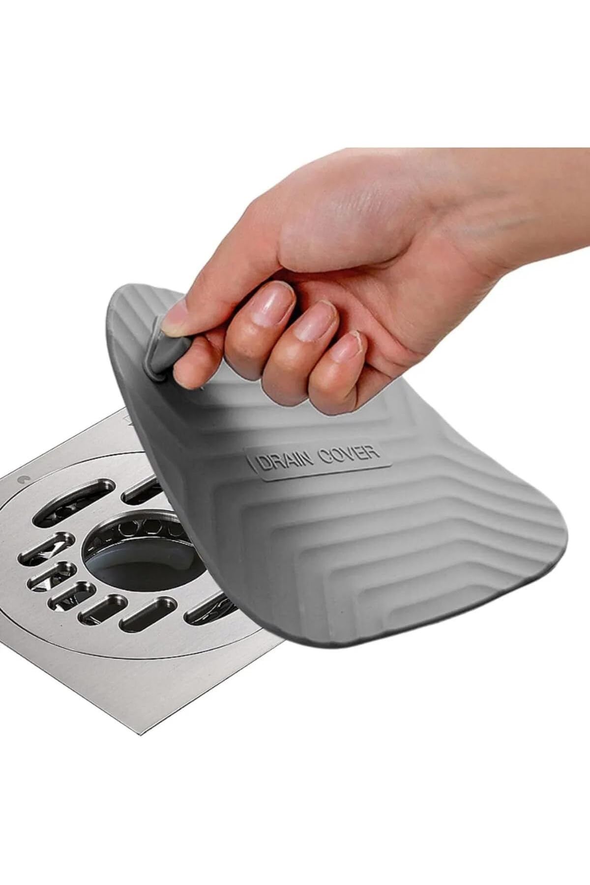yenibagshop Siyah Renk Kare Kötü Koku Önleyici Silikon Mat Banyo Mutfak Lavabo Balkon Gider Tıpası Kapağı