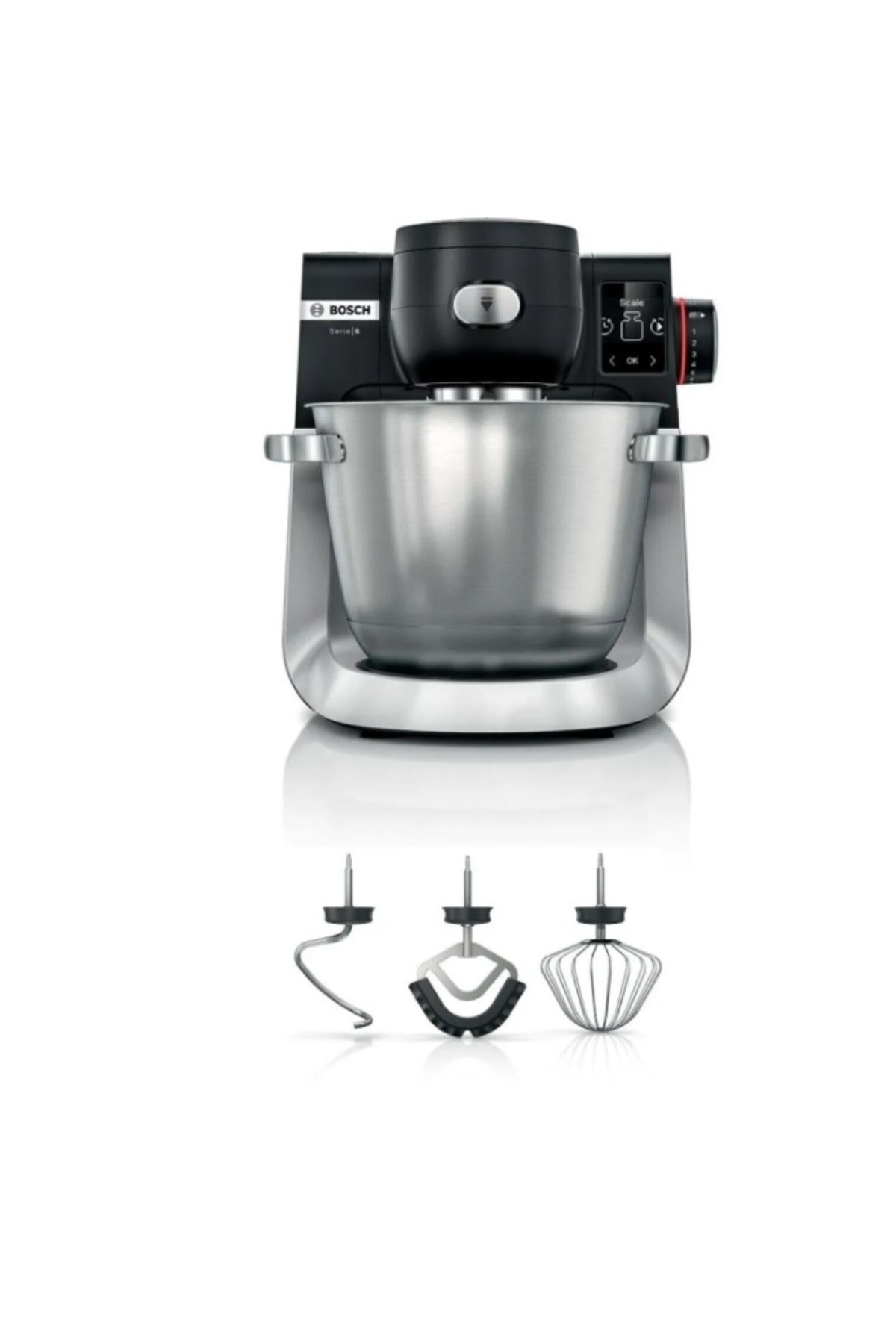 Bosch 1600W 5,5Litre Paslanmaz Çelik Dijital Ekran PREMİUM Serie 6 Terazili Mutfak Şefi