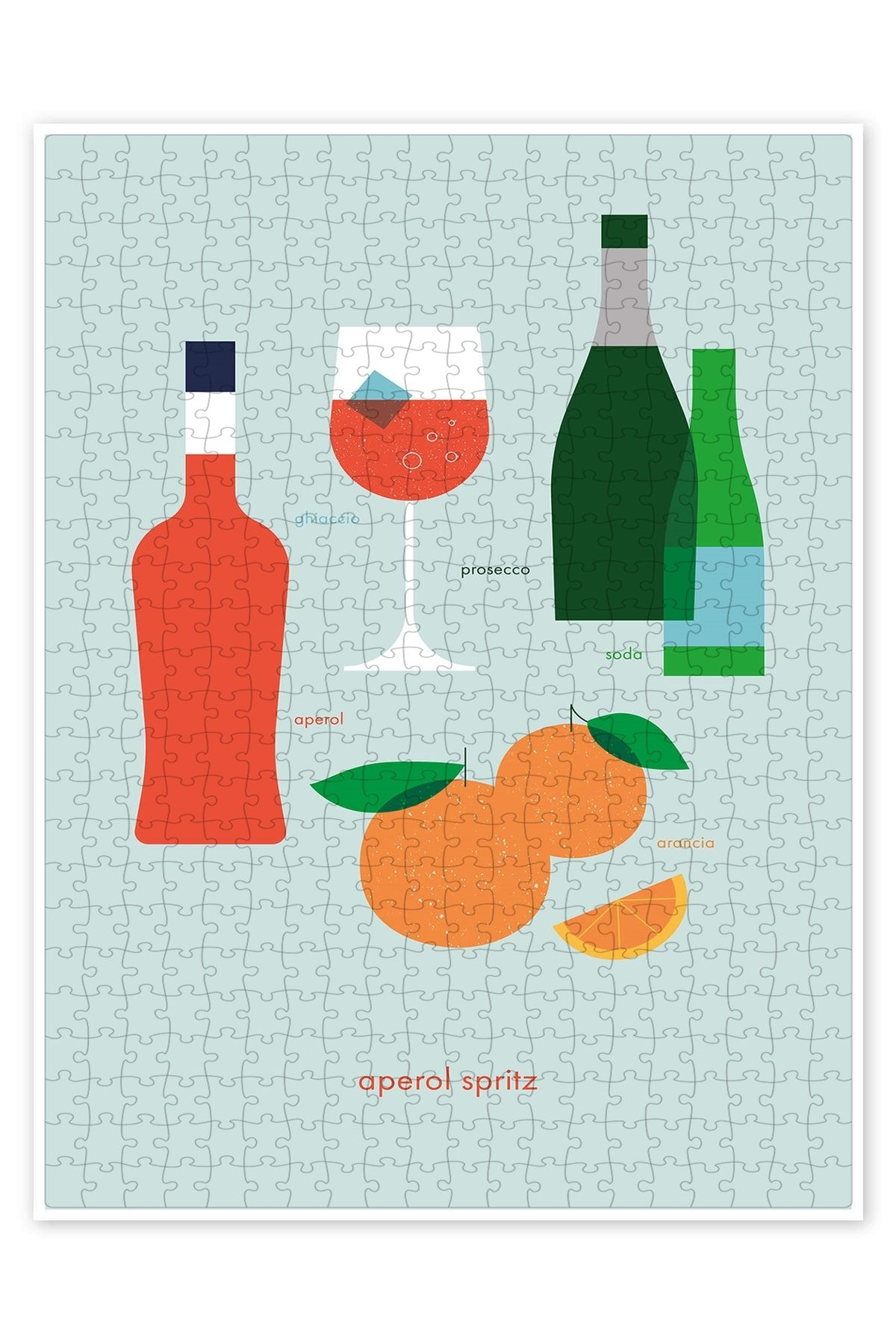Jeronkarji Aperol Spritz içerikleri 500 Parça Puzzle Yapboz Mutfak Temalı Yetişkinler için