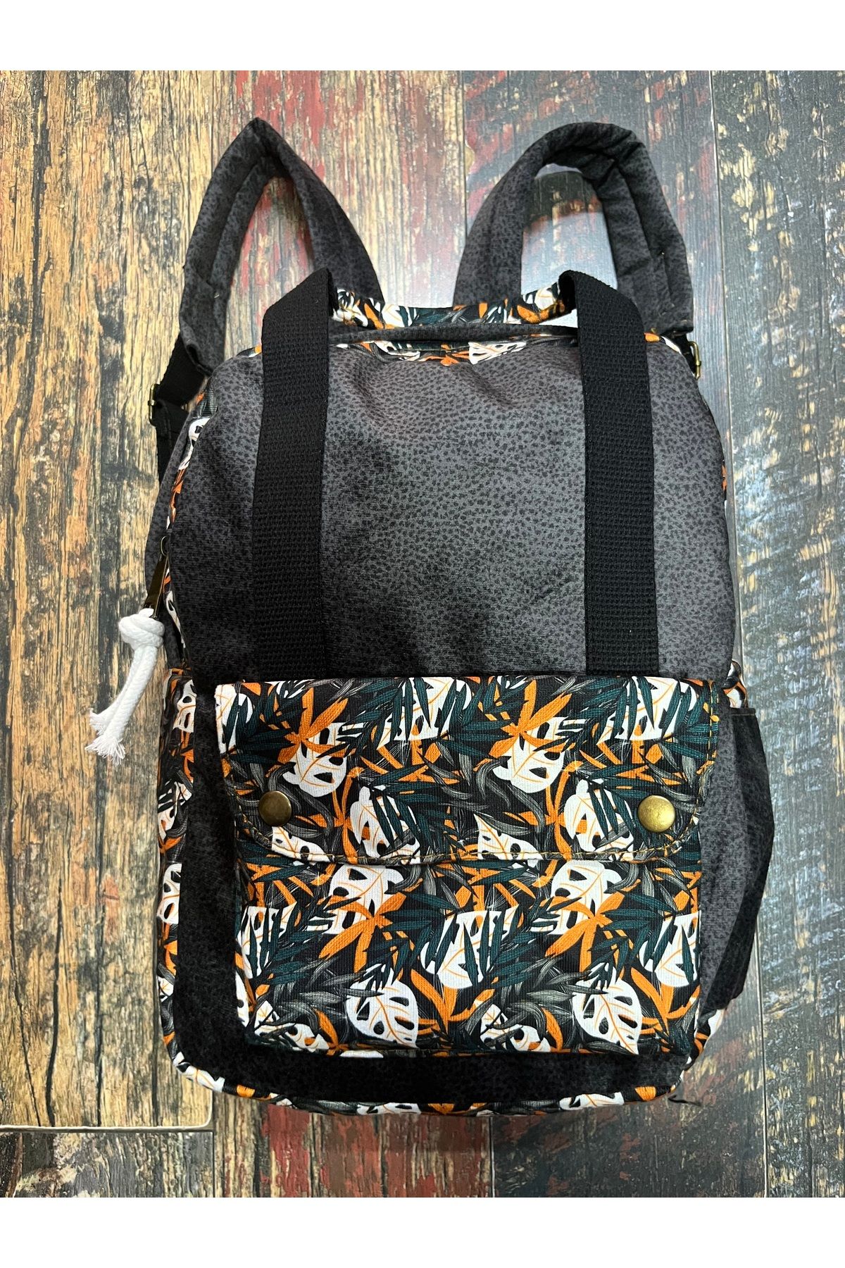 Street Bag Etnik Otantik Su Geçirmez Laptop Bölmeli Taşıma Kollu Sırt Çantası