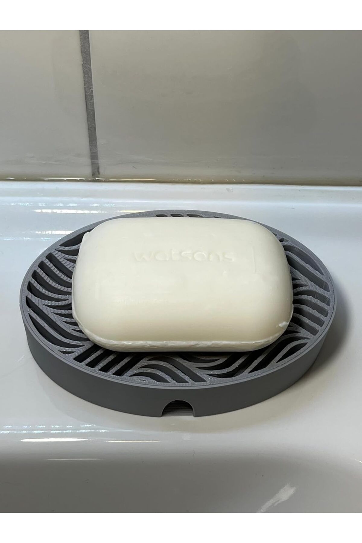 STOREMAX jvnnastore Tarzda Su Tutmaz Su Giderli Oval Plastik Katı Sabunluk (gri) trendyfr 646268