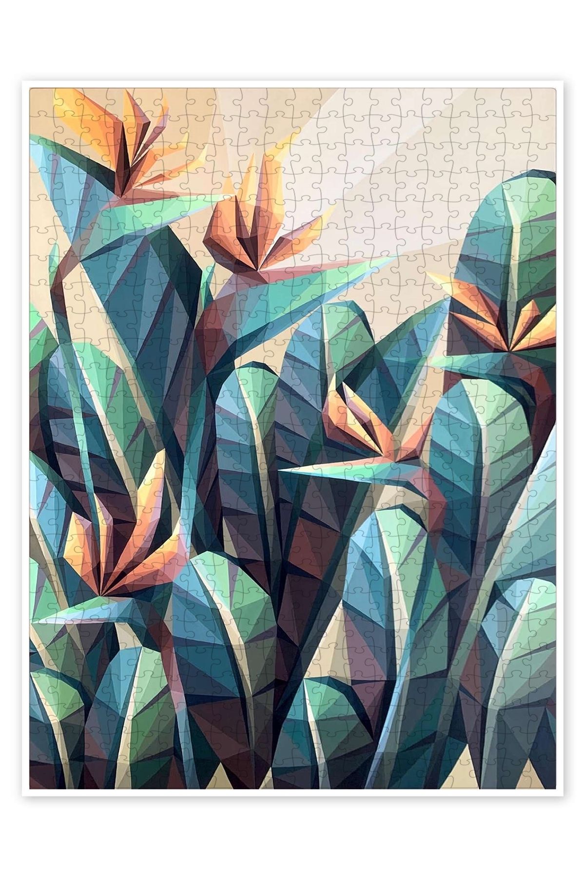 Jeronkarji Tropikal Strelitzia 500 Parça Puzzle Yapboz Bohem Soyut Sanat Temalı