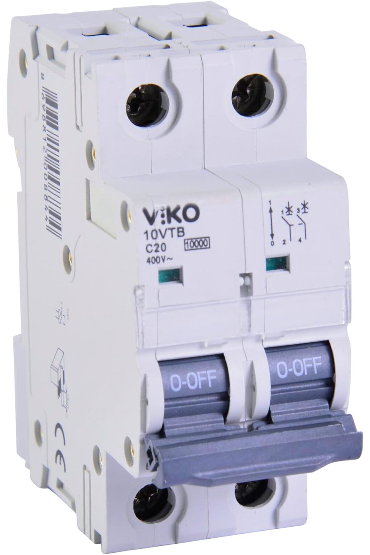 yenibagshop Otomatik Sigorta 10kA C Tipi 2 Kutup 20A