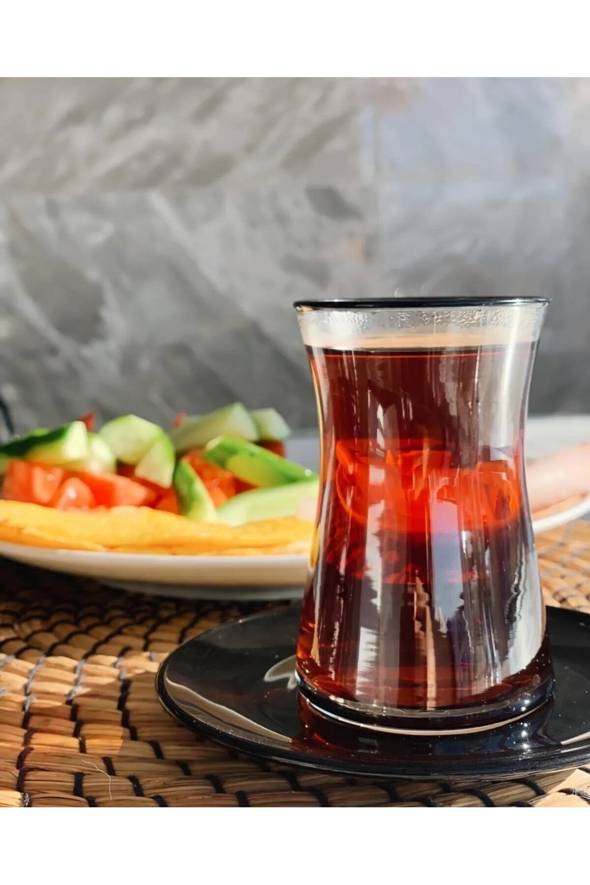 Lelis Glass Luna Siyah Çay Seti 12 Parça