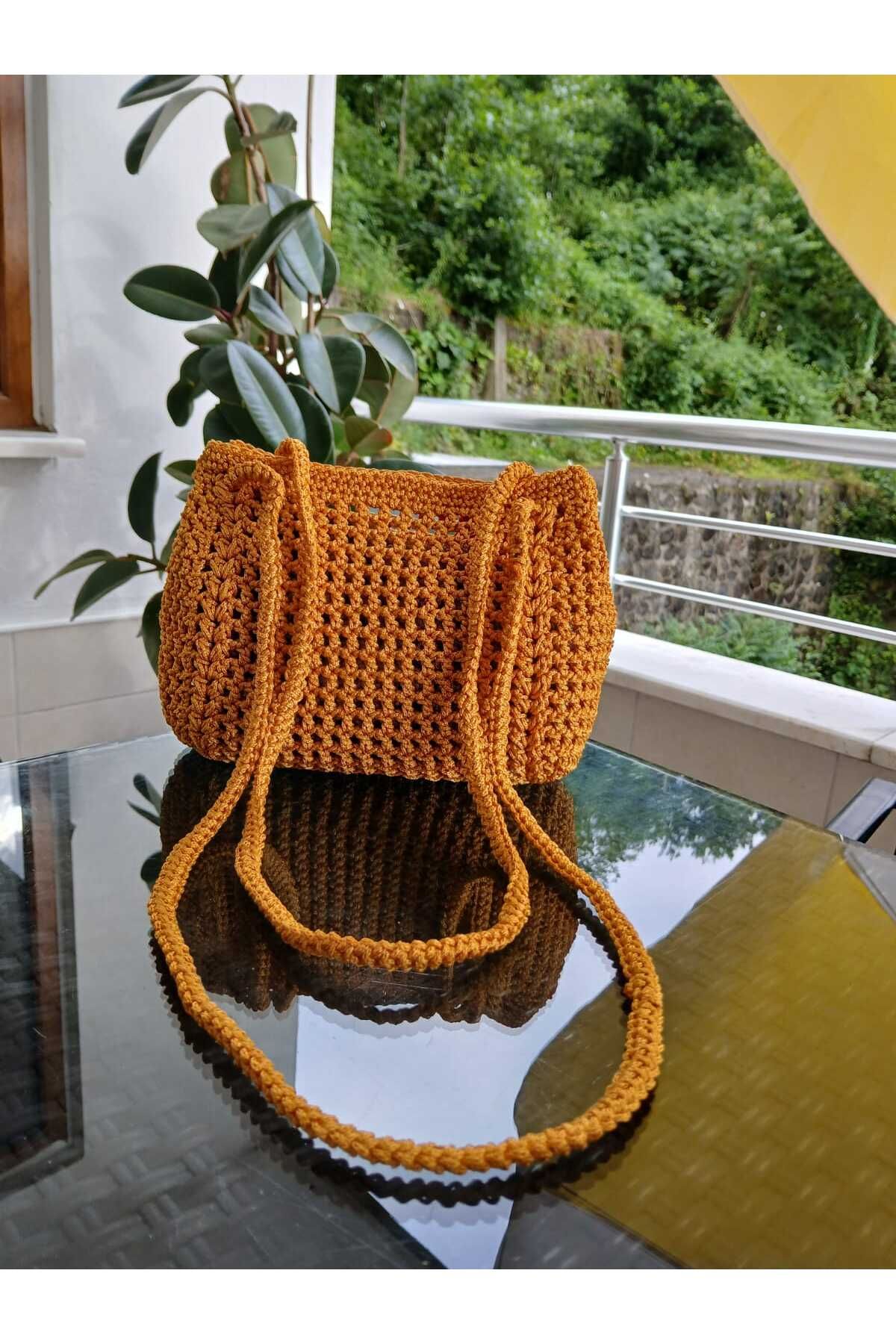 LittleFoxGK Modern Mevsimlik Kadın Kol Çantası Örme