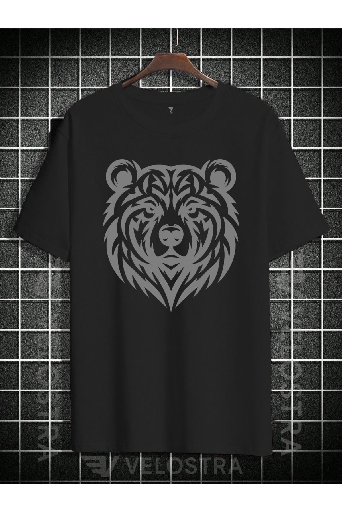 Velostra Unisex Ayı Baskılı Oversize T-shirt