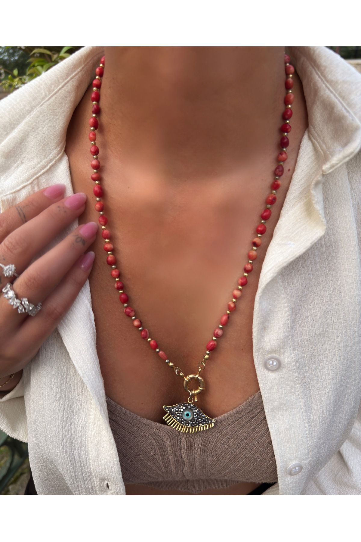 HeyYou Jewelry Doğal taş kolye