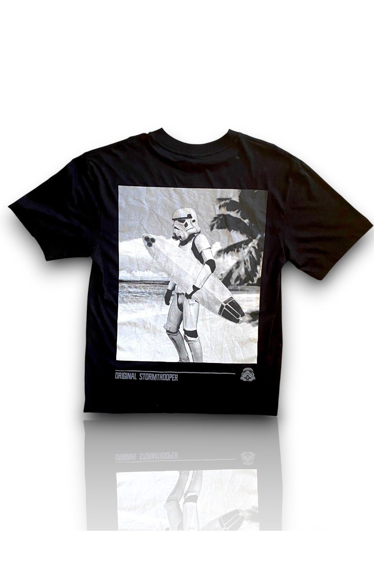 BERK WEAR Unisex Star Wars baskılı siyah T-shirt