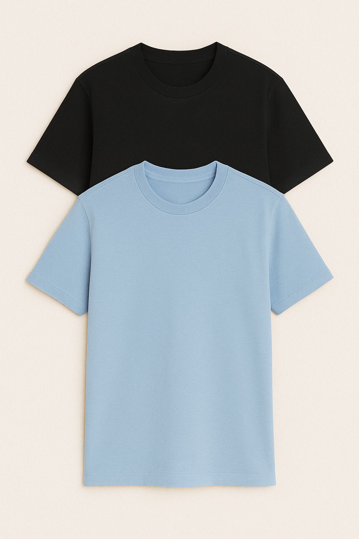 rmys 2'li Pamuklu Bisiklet Yaka Erkek T-Shirt