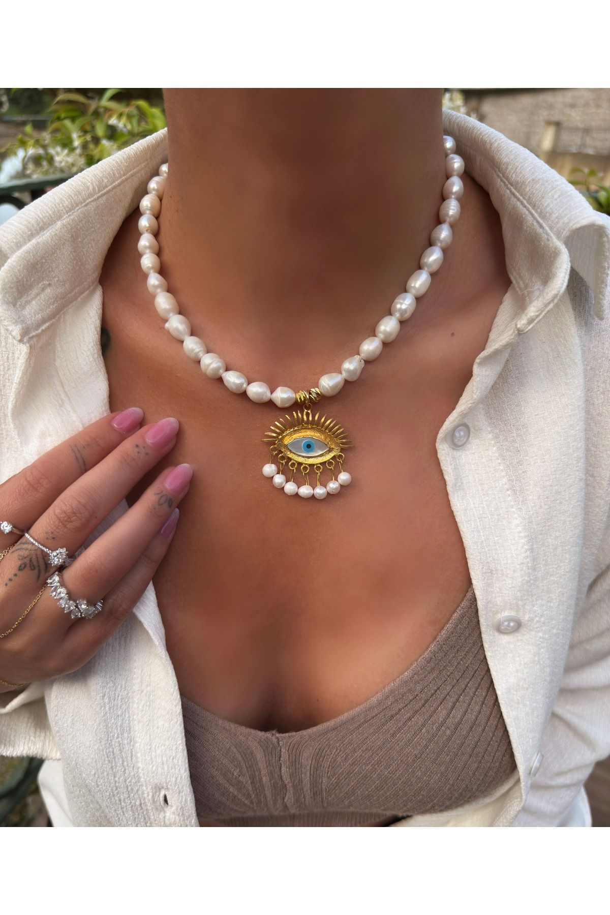 HeyYou Jewelry Doğal taş kolye