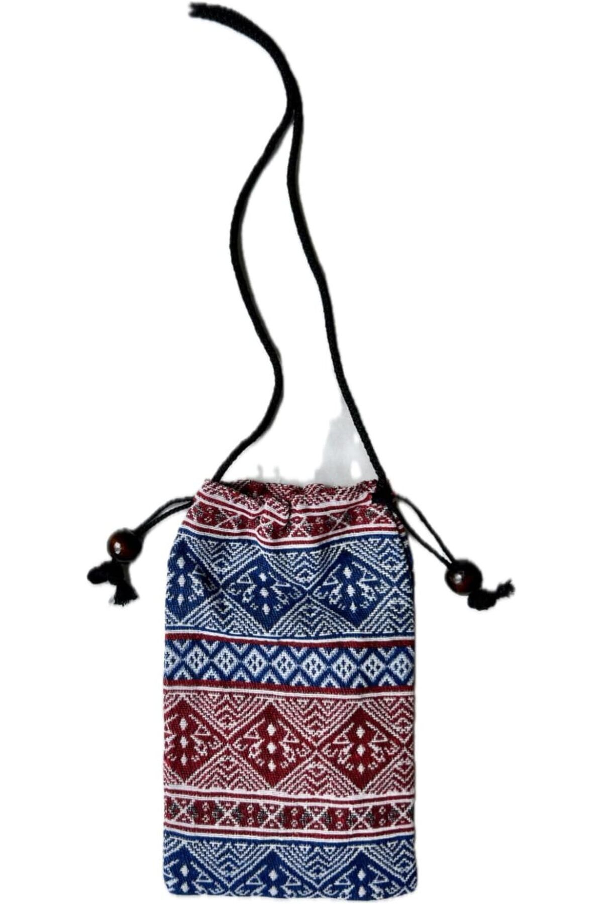 Generic-2 Pcs of Cloth Drawstring Mini Bag With Strap Ancient Style (02) 18×12 cm 3