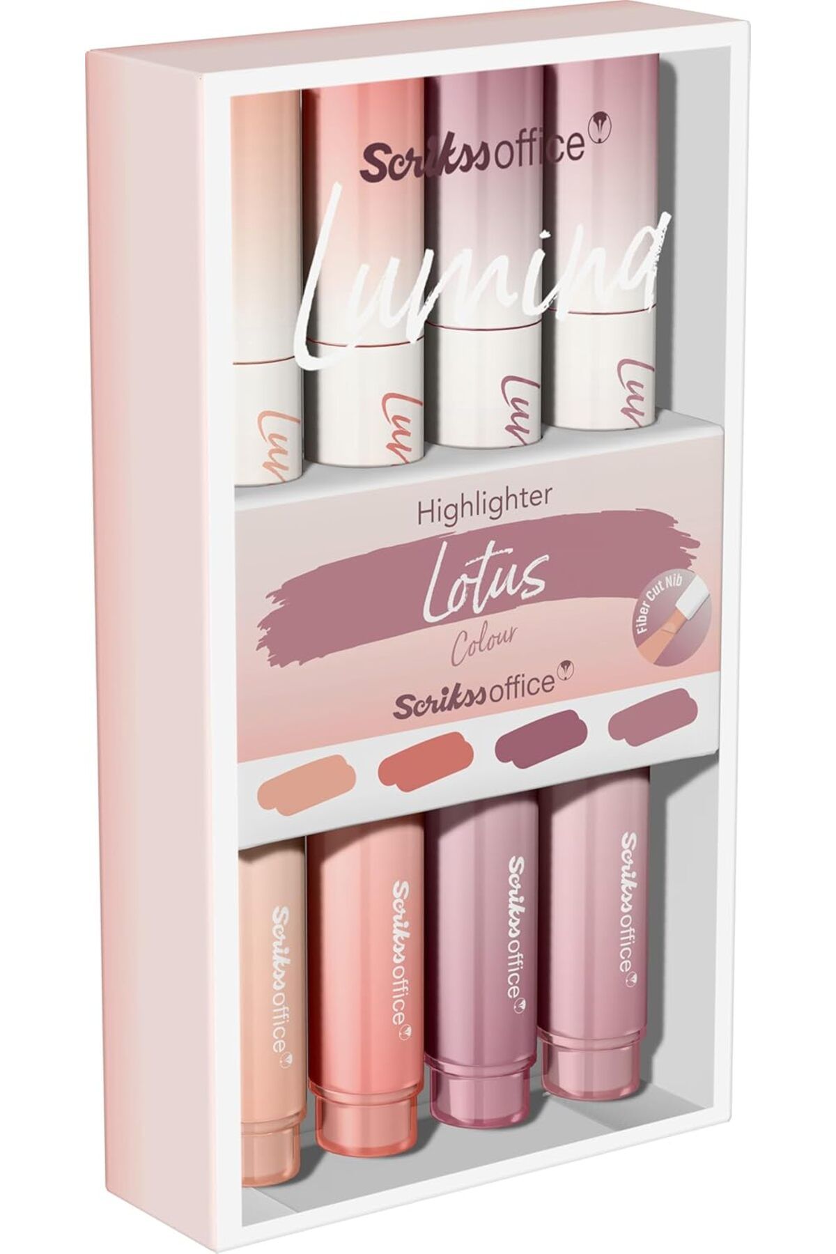 Scrikss Lumina Fosforlu Kalem 4 Lü Set Lotus,pembe Ve Soft Tonları