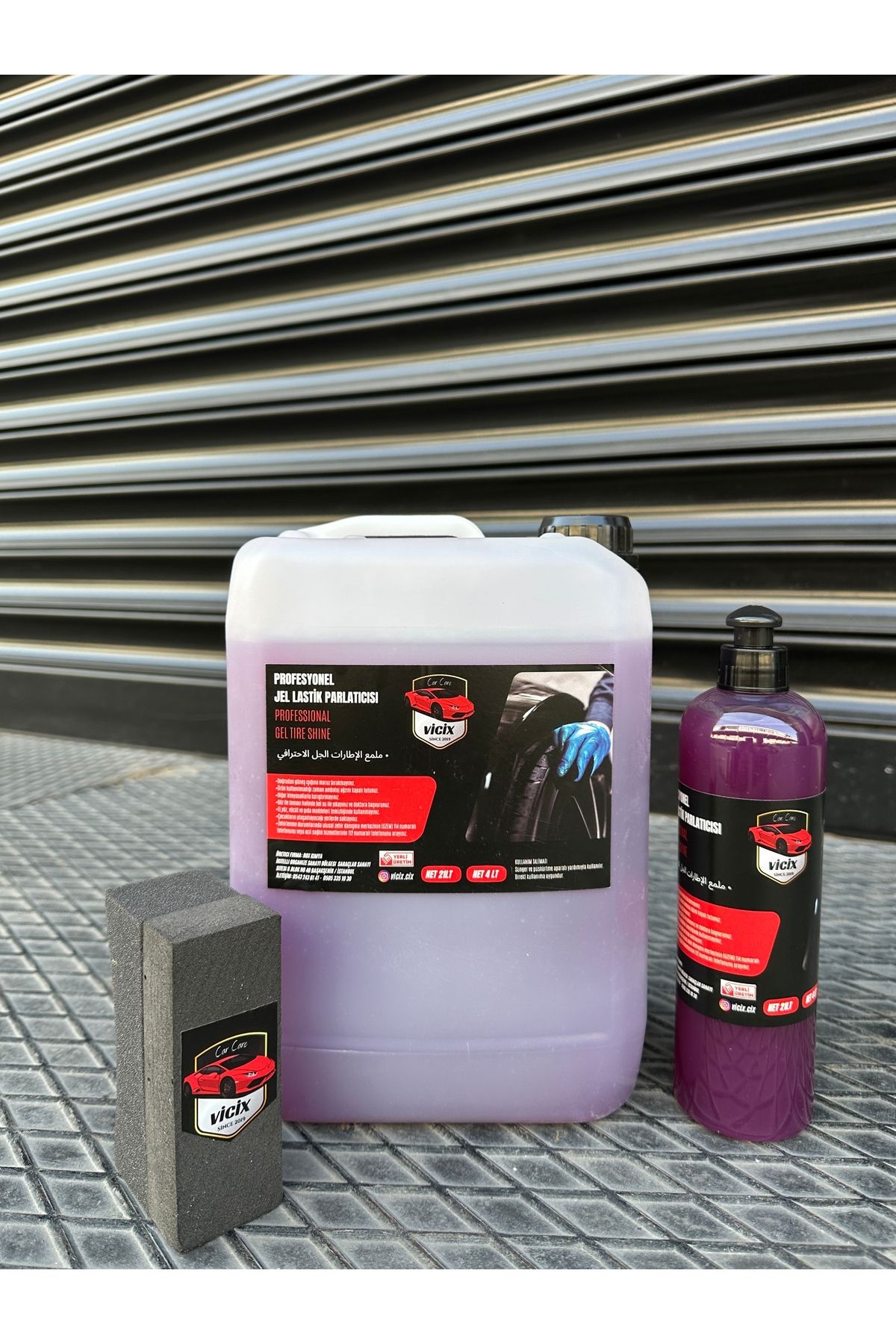 ROX KİMYA 3”lü Lasti̇k Partlama Jel 4lt+lasti̇k Parlatma Jel 400ml+sünger