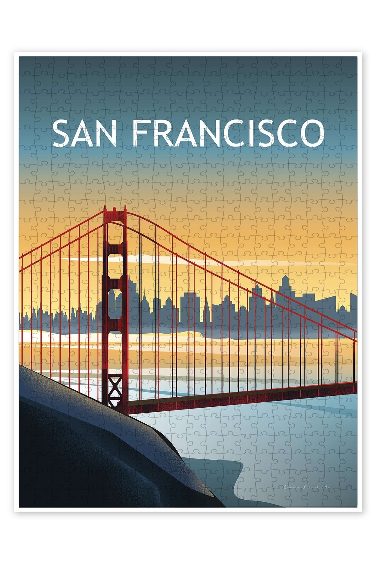 Jeronkarji San Francisco II 500 Parça Puzzle Yapboz Şehir Manzara Temalı Hobilik