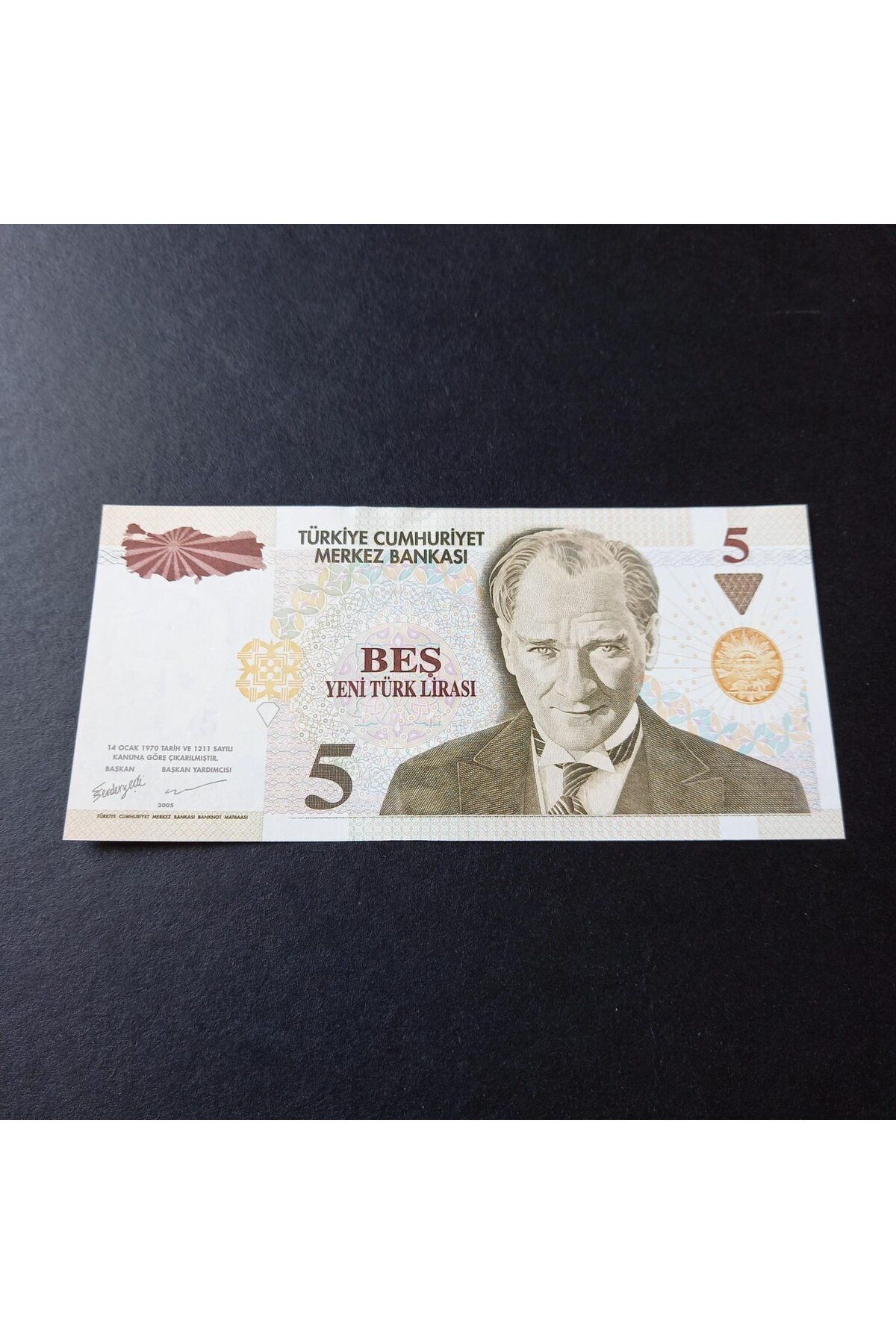 escoines koleksiyon 39963684eecf55c047 8.Emisyon 5YTL ÇİL Yeni Türk Lira Eski Kağıt Para
