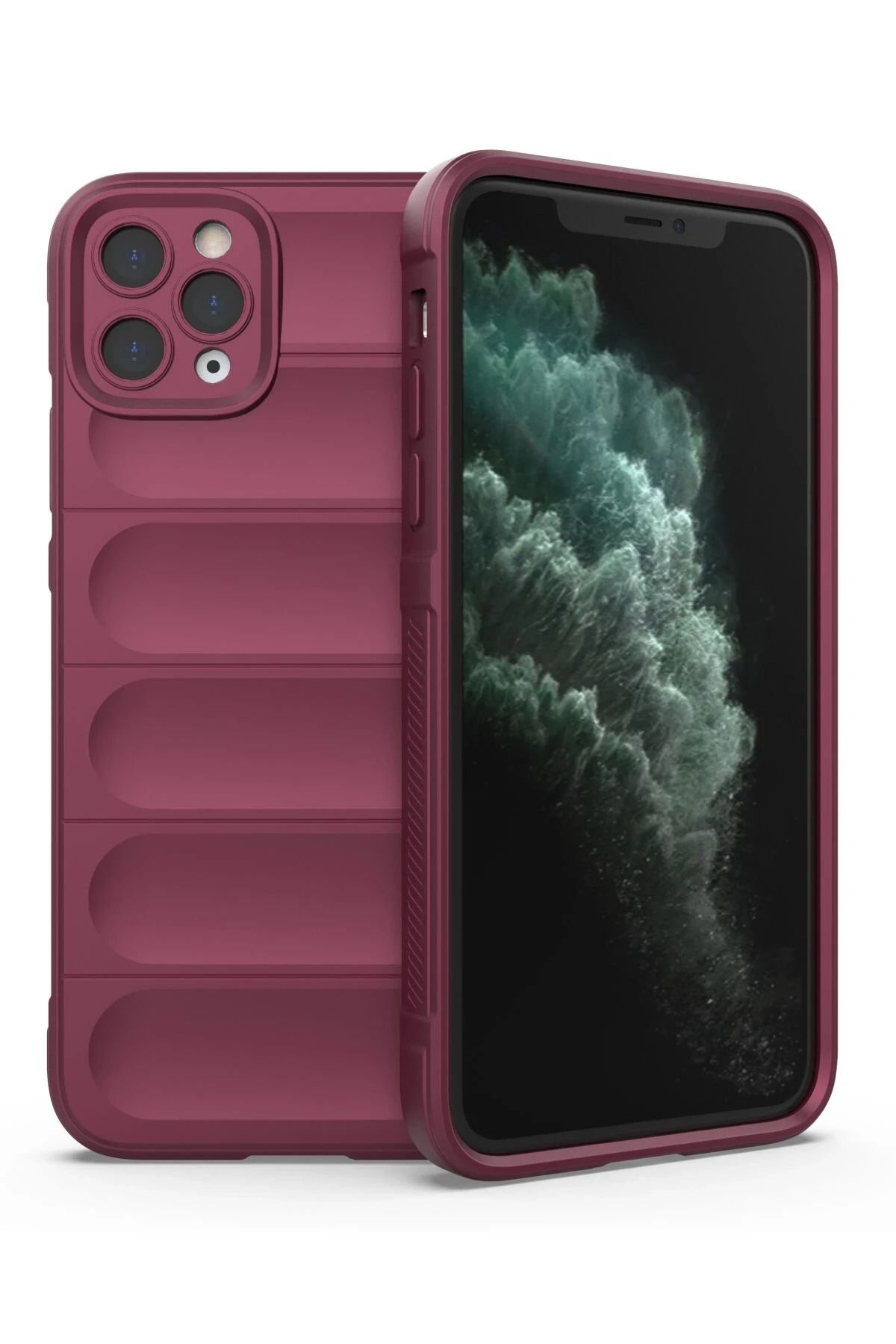 CepteToptan iPhone 11 Pro Max Kılıf Optimum Silikon - Bordo