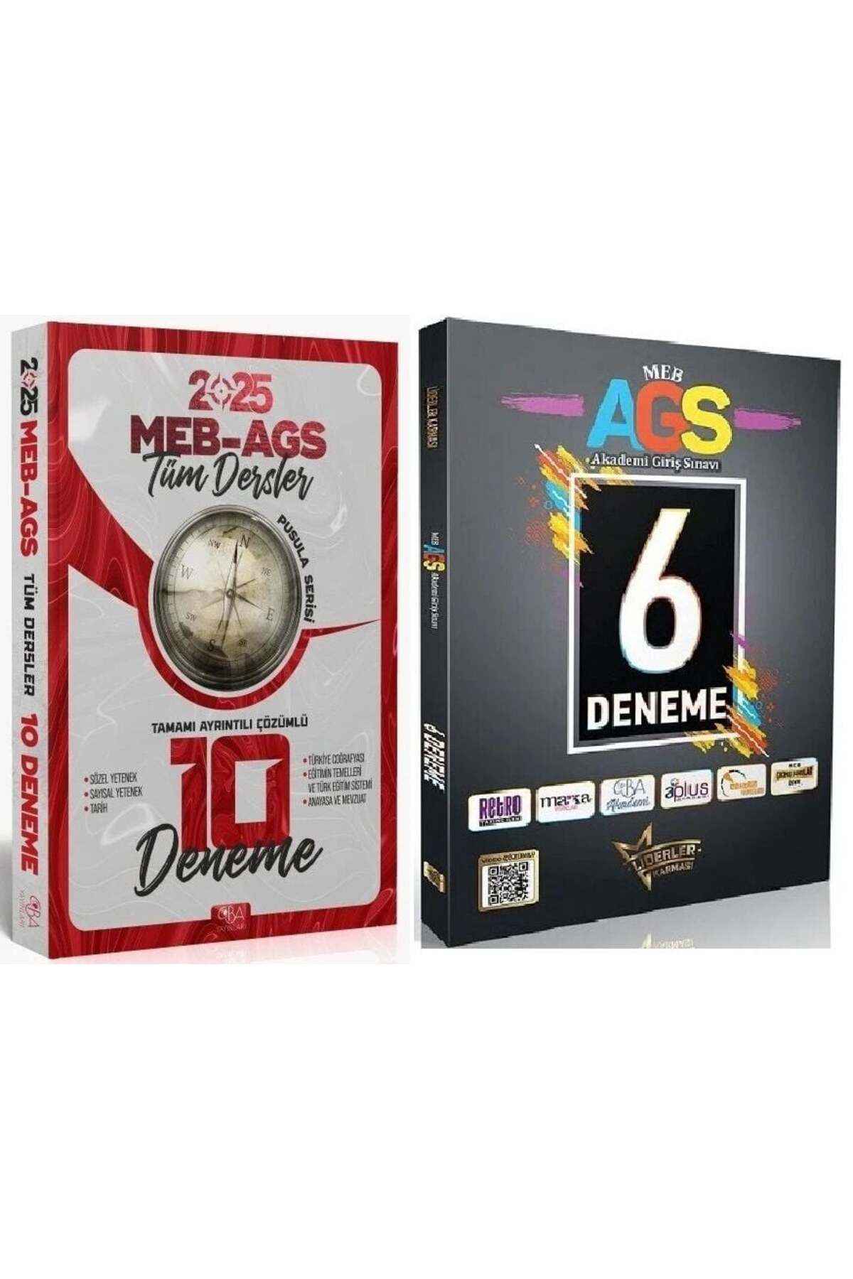 CBA Akademi CBA + Liderler Karması 2025 MEB-AGS Tüm Dersler 10+6 Deneme 2 li Set CBA Yayınları + Liderler Karmas